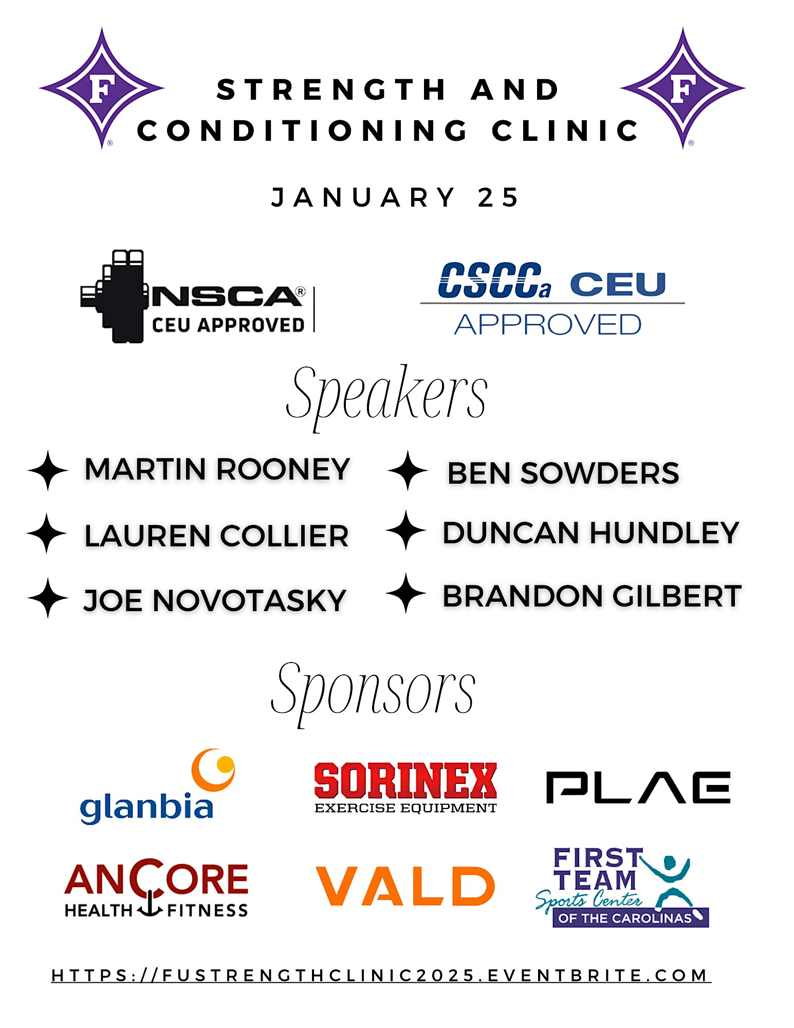 3rd Annual Furman Strength & Conditioning Clinic – Greenville, SC