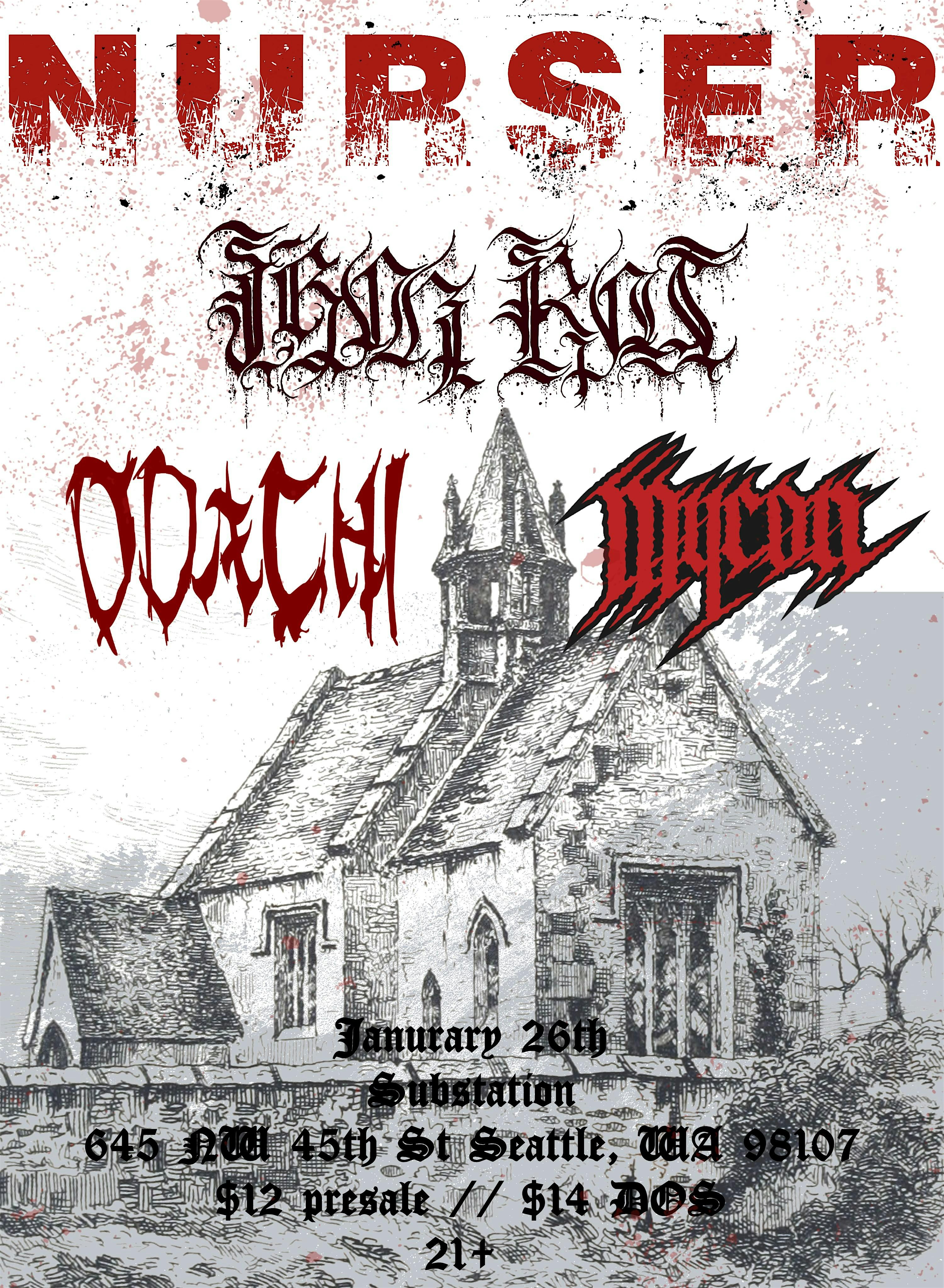 Nurser, Iron Rot, Odachi & Mycon – Seattle, WA