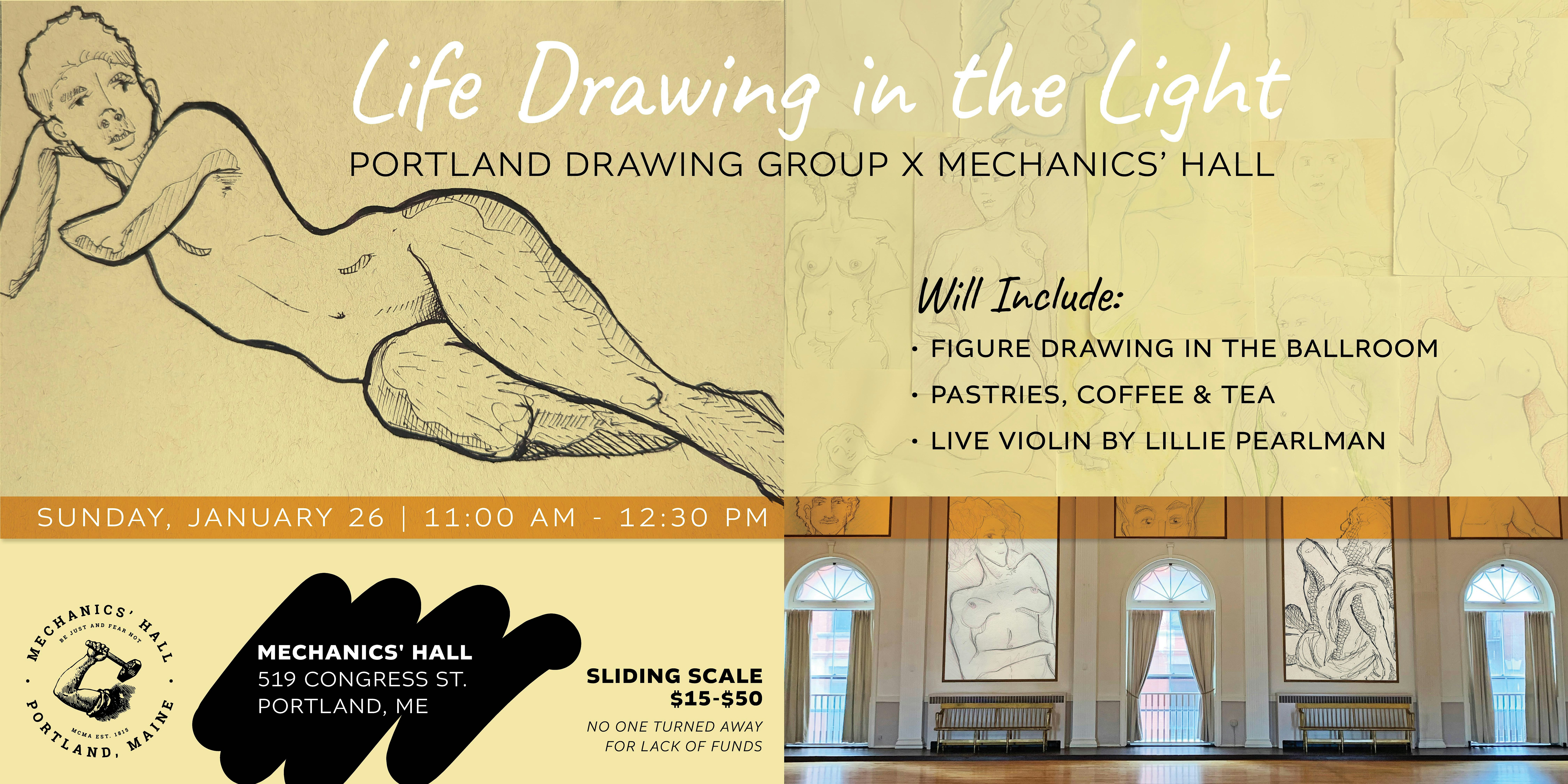 Life Drawing in the Light – Portland, ME