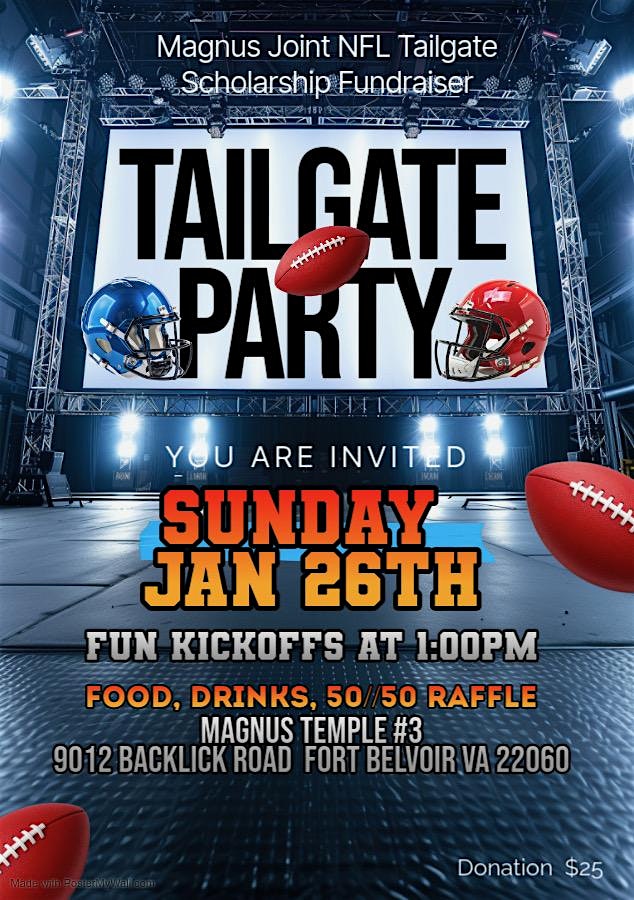 Magnus Joint NFL Tailgate Scholarship Fundraiser – Fort Belvoir, VA