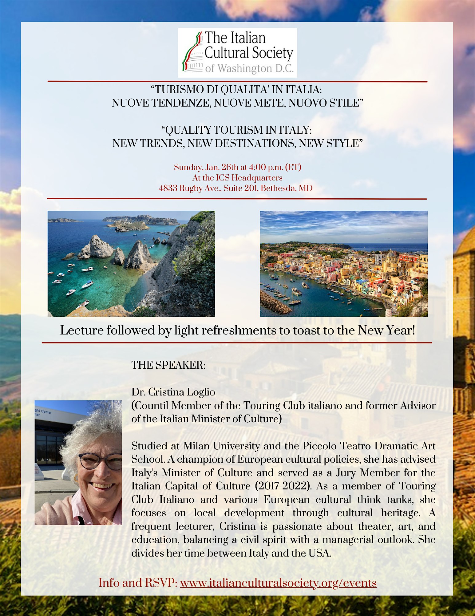 Quality Tourism in Italy: New Trends, New Destinations, New Style – Bethesda, MD