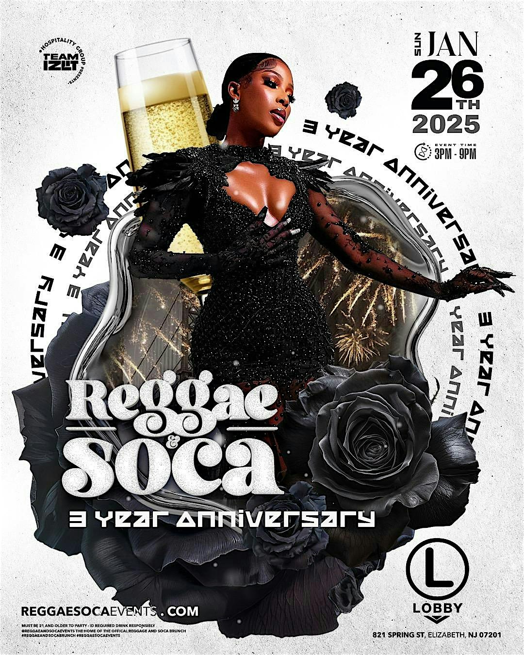 REGGAE & SOCA BRUNCH + DAY PARTY (3 YEAR ANNIVERSARY) – Elizabeth, NJ