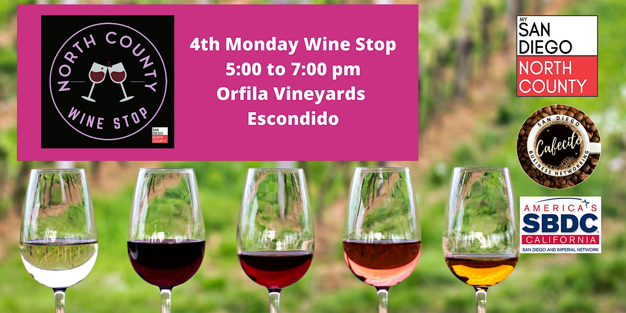 North County Wine Stop – Business Networking 4th Monday January – Escondido, CA