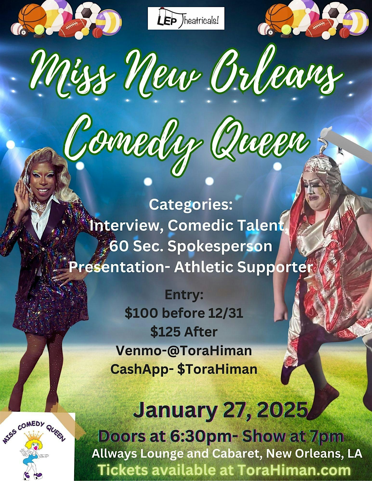 Miss New Orleans Comedy Queen 2025 – New Orleans, LA