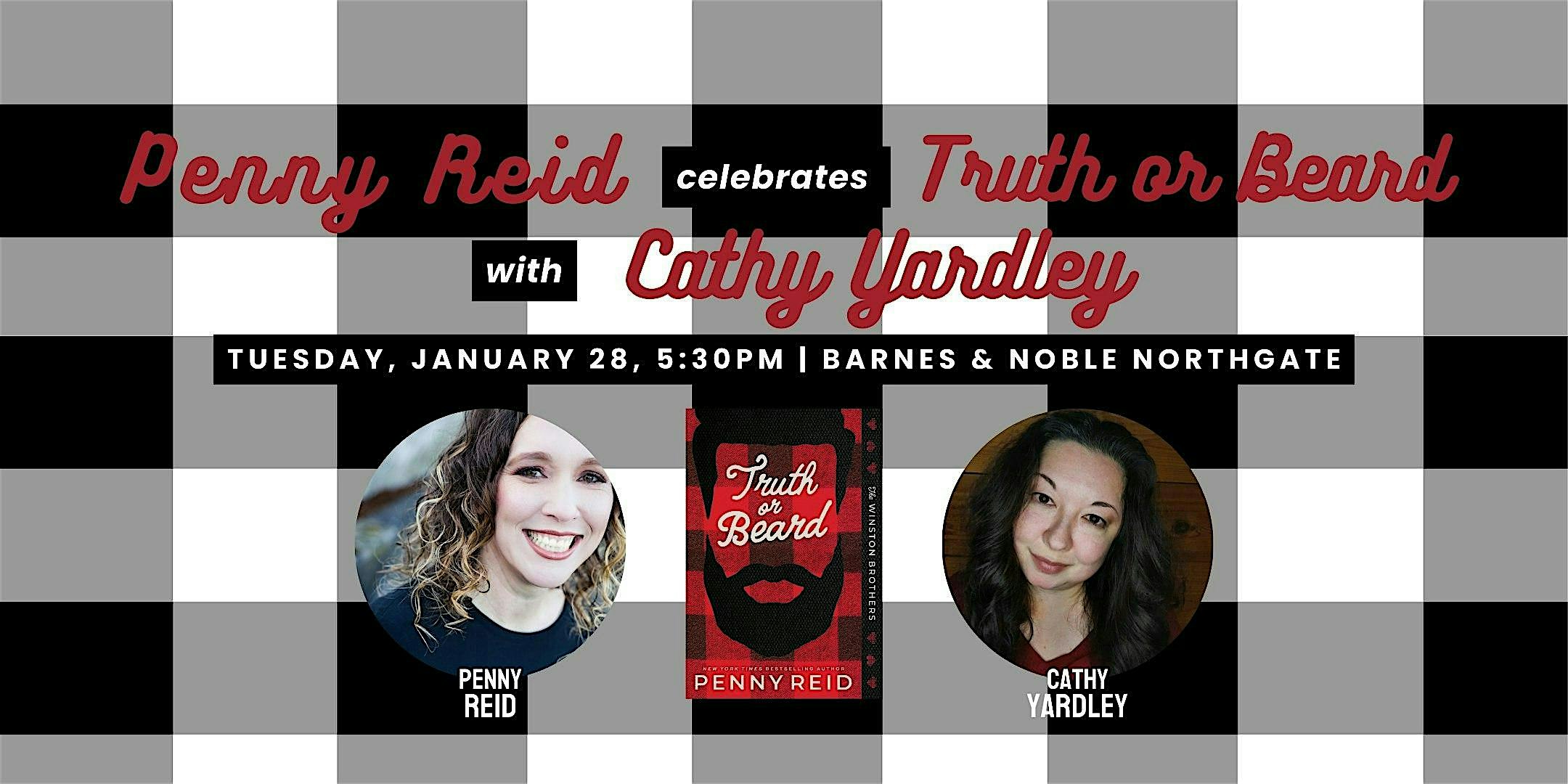 Penny Reid celebrates TRUTH OR BEARD with Cathy Yardley at B&N Northgate – Seattle, WA