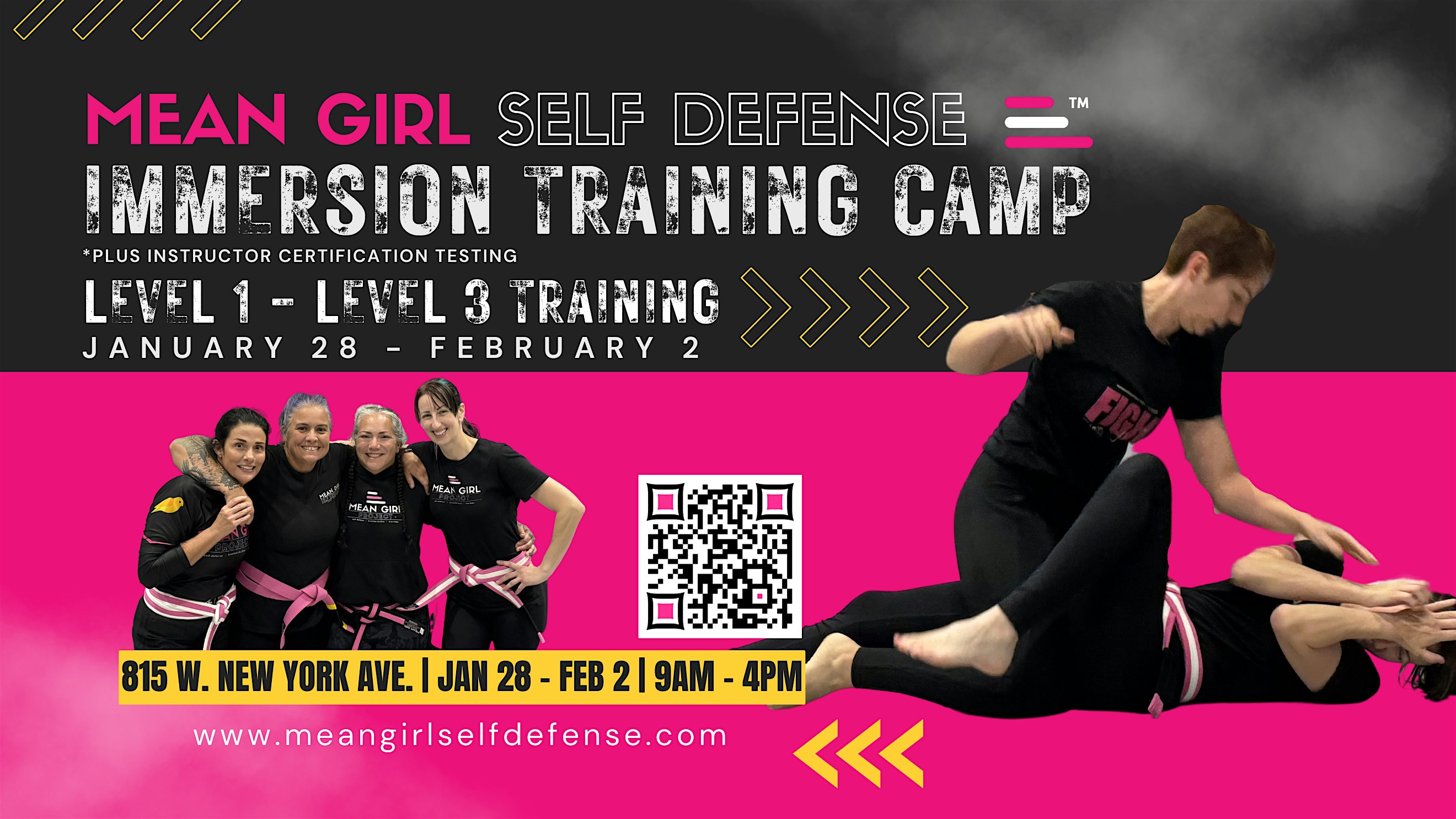 Mean Girl Self Defense Immersion Training Camp – Levels 1-3 – DeLand, FL