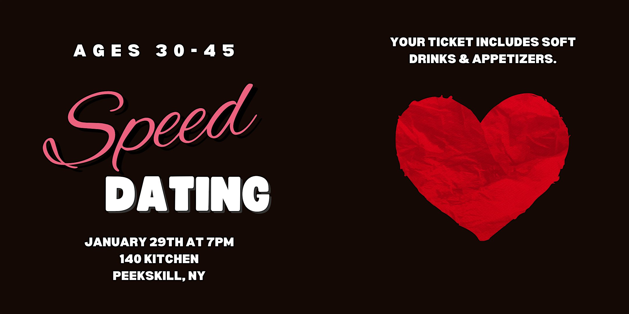 Speed Dating (ages 30-45) Peekskill, NY – Peekskill, NY