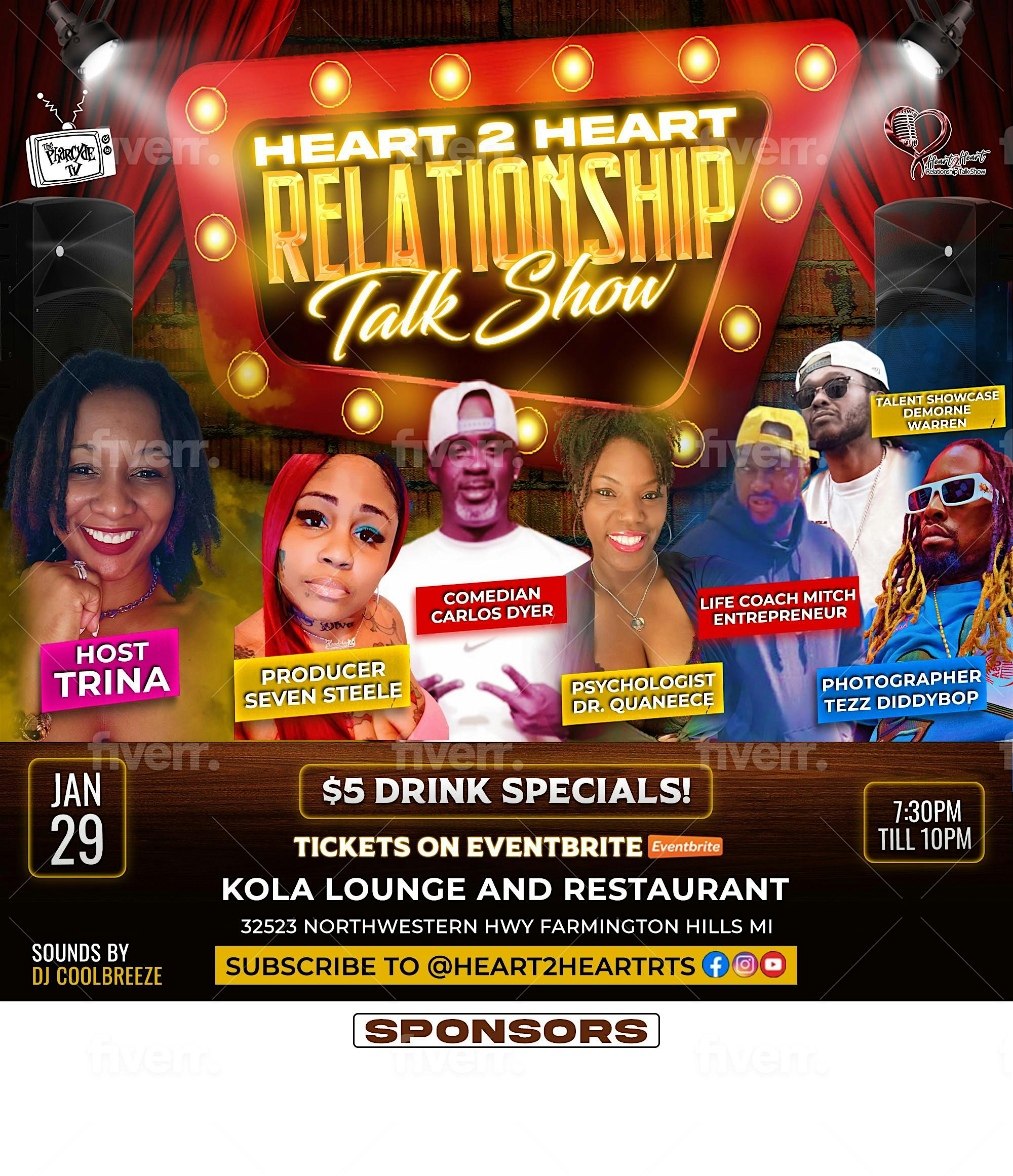 HEART 2 HEART RELATIONSHIP TALK SHOW – Farmington Hills, MI