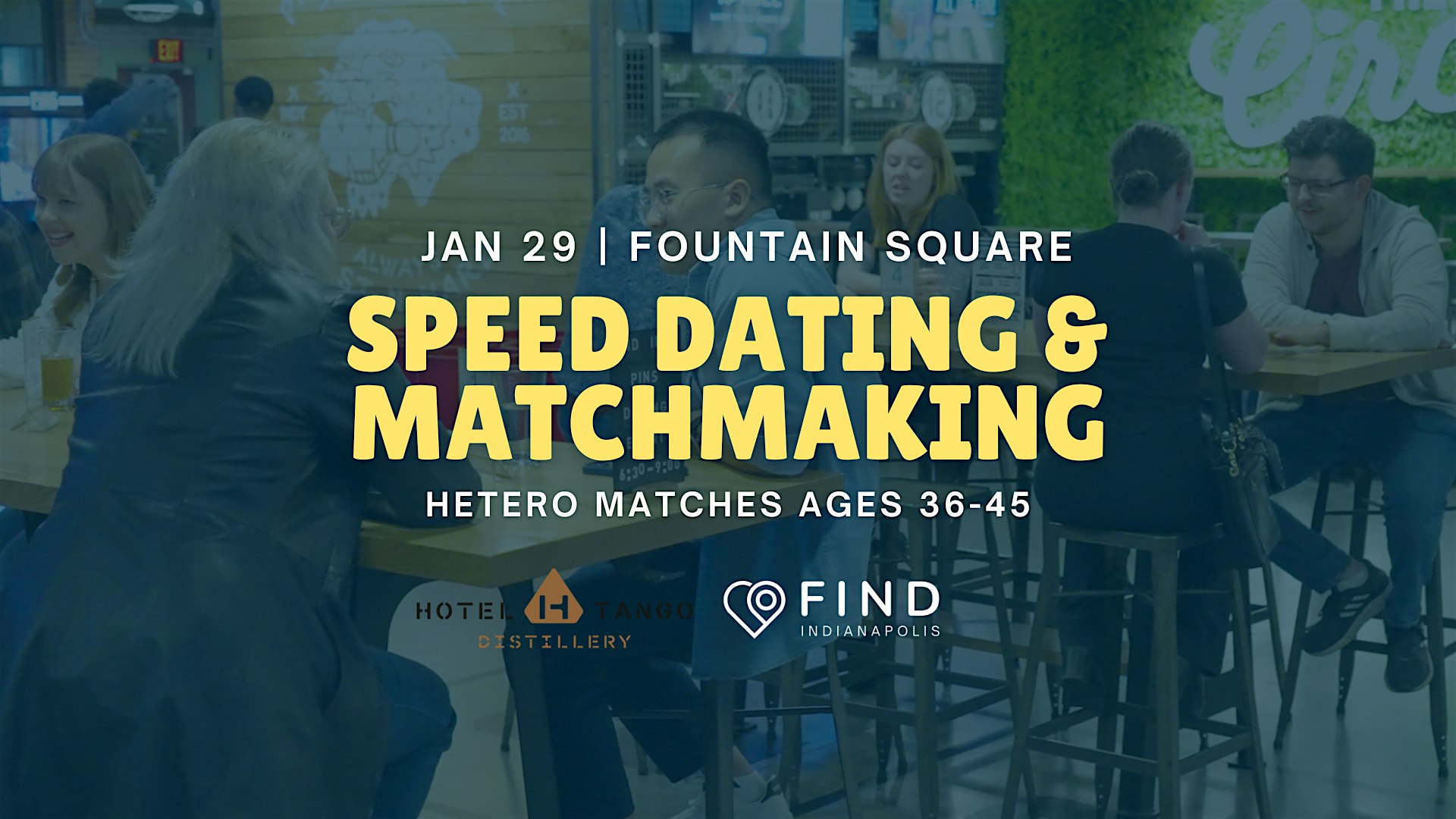 (WOMEN SOLD OUT) Speed Dating for Singles Ages 36-45 | Fountain Square – Indianapolis, IN