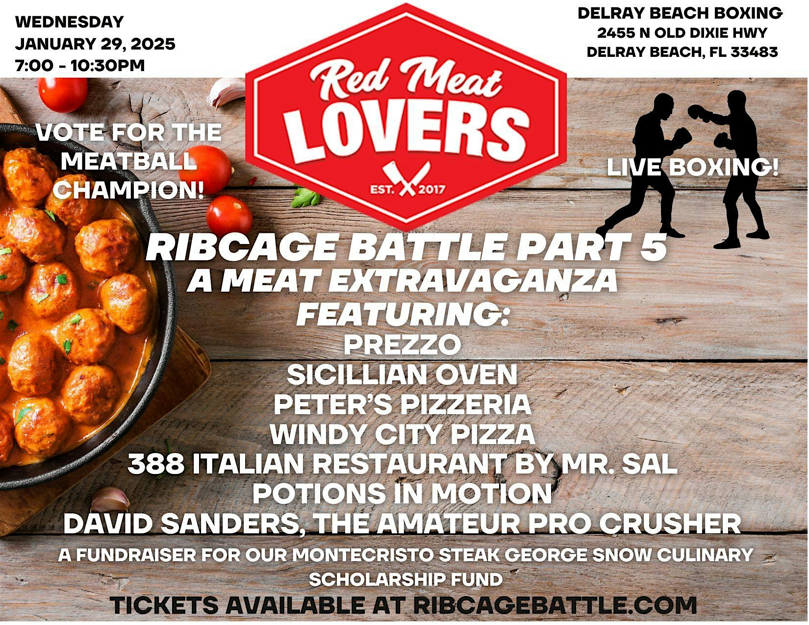 Red Meat Lover’s Club Presents Ribcage Battle Part 5 – Delray Beach, FL