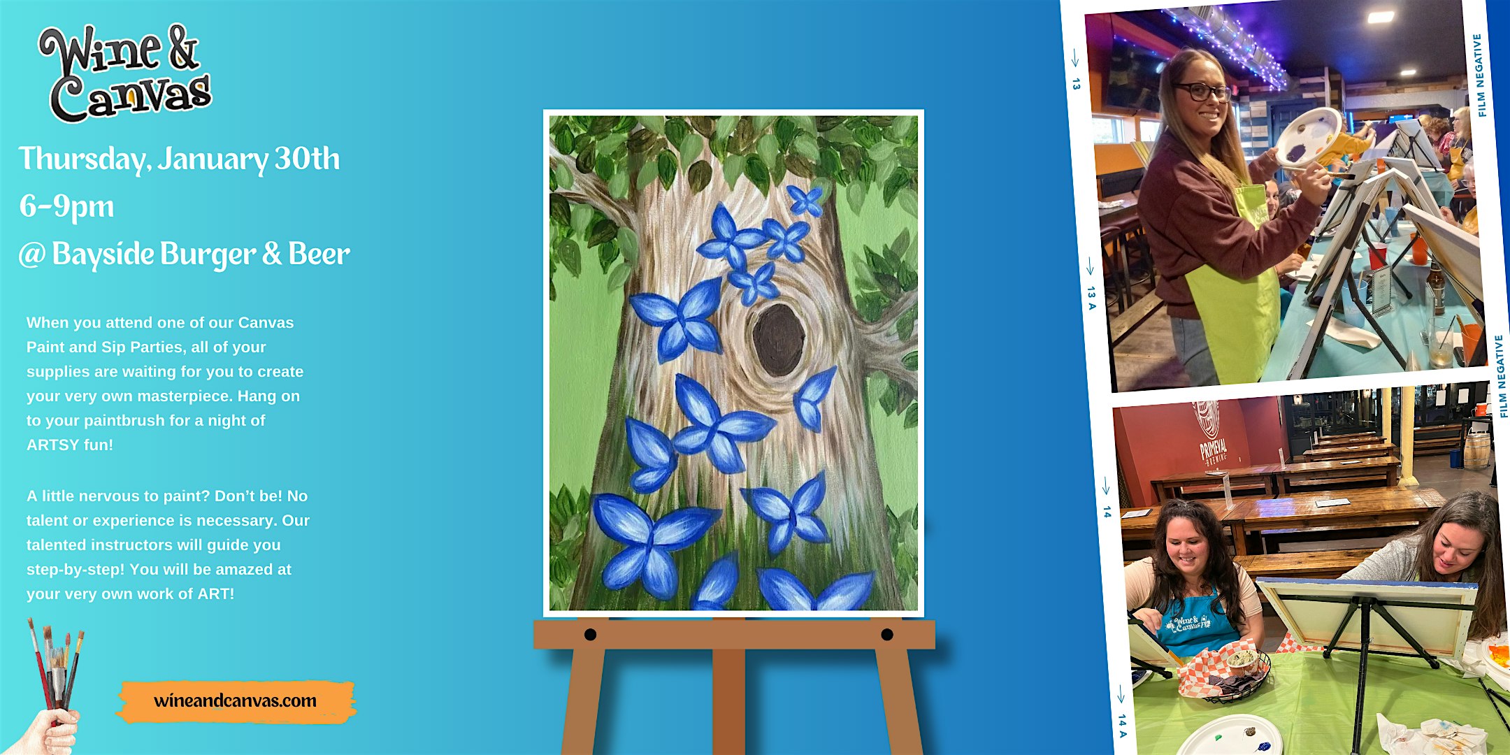 Cape Coral Art Party  Blue Butterflies – Cape Coral, FL