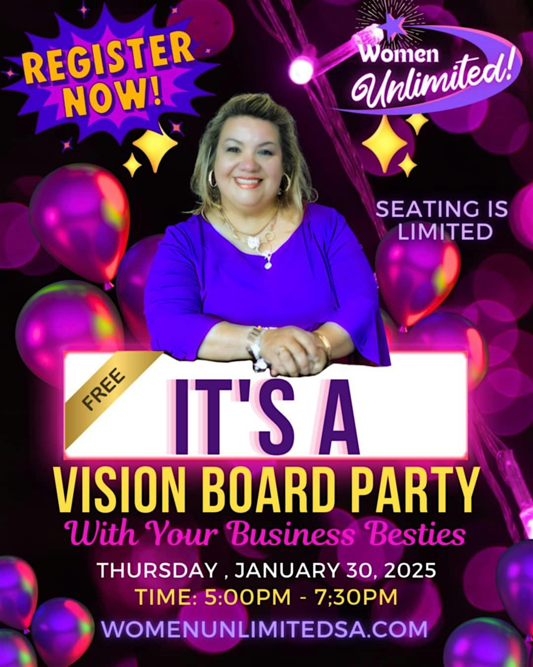 Free Vision Board Party for Women  Elevate Your 2025 Goals! – San Antonio, TX