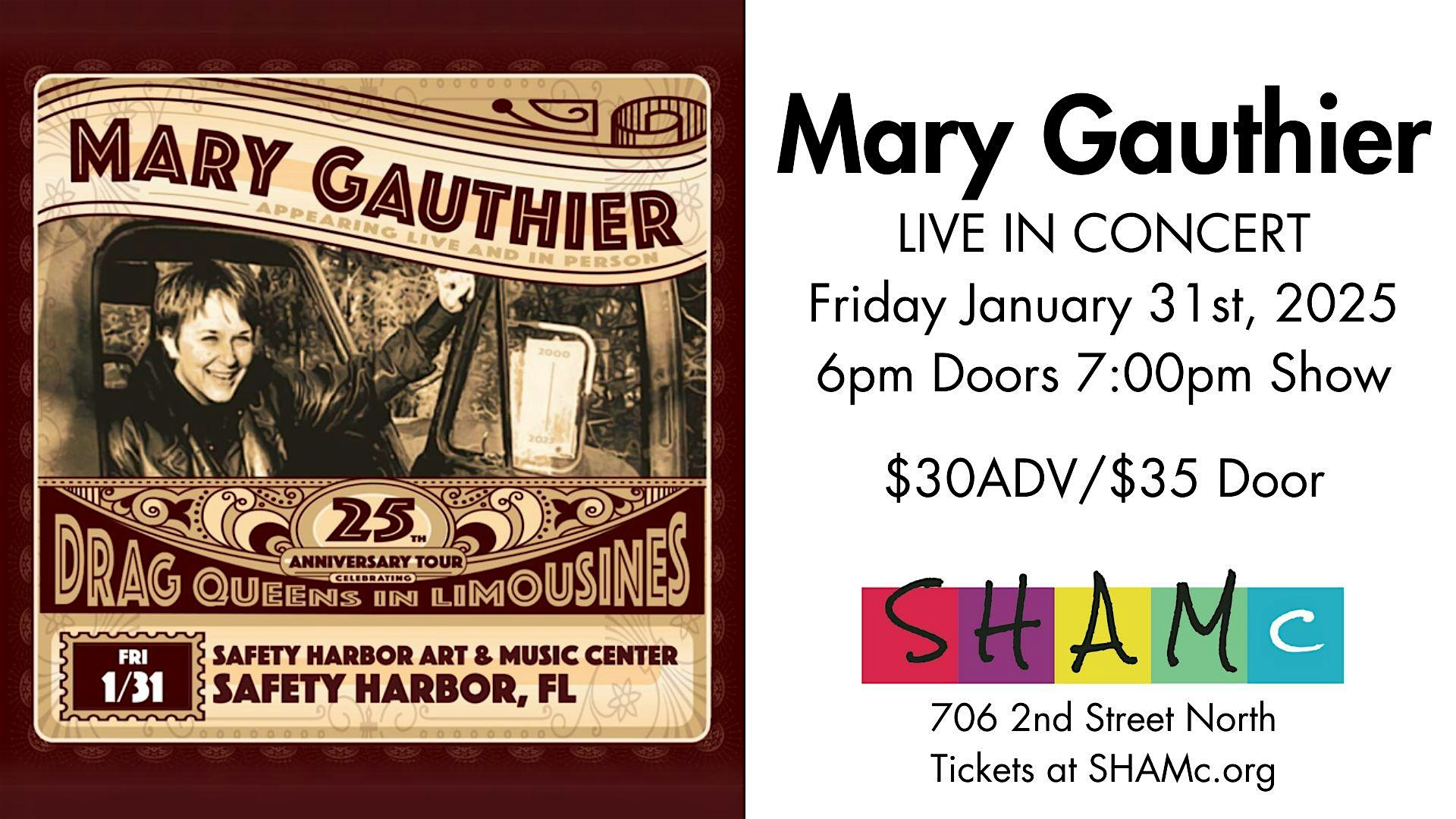 Mary Gauthier in Concert – Safety Harbor, FL