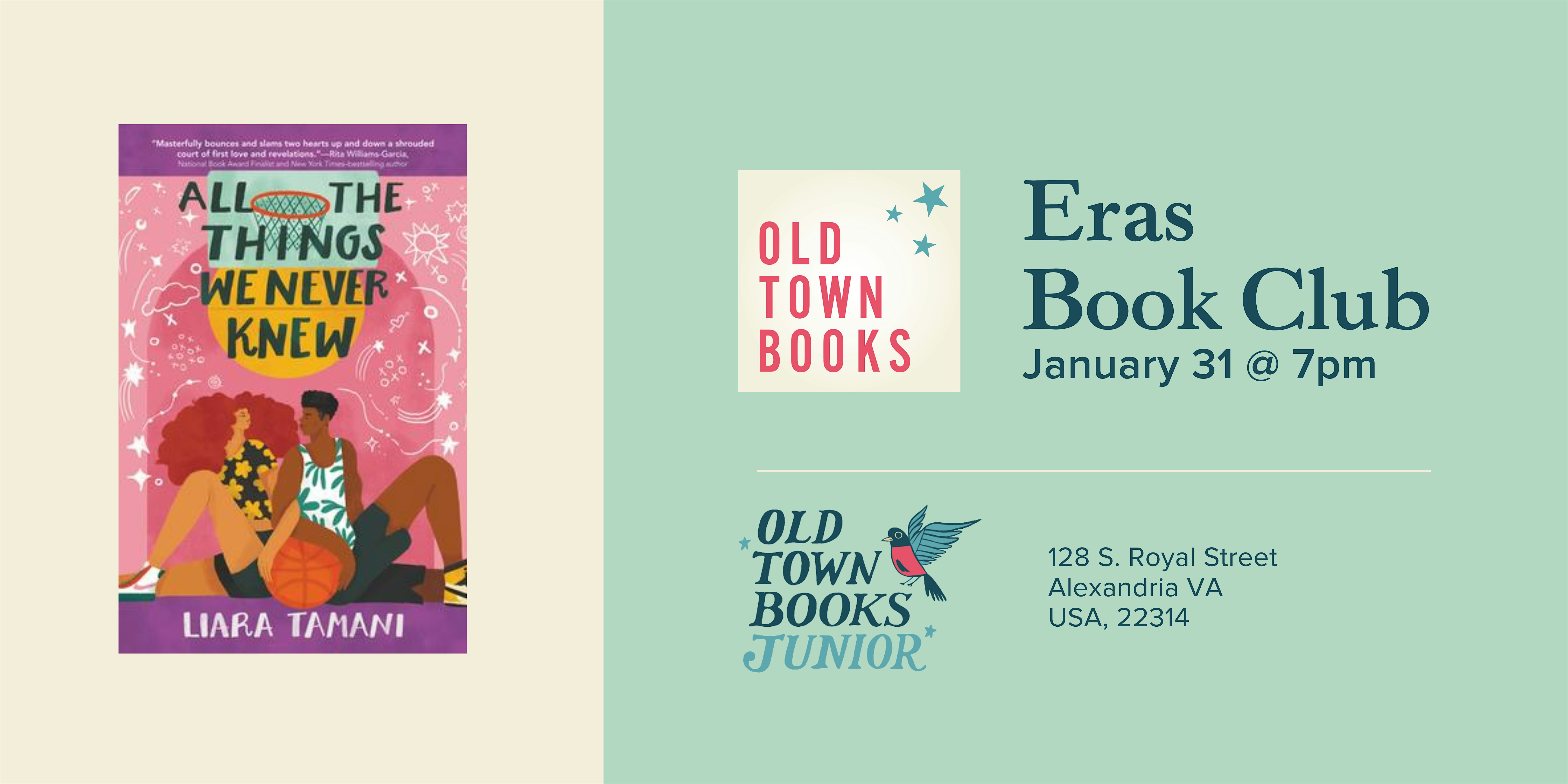 January Eras Book Club: All the Things We Never Knew – Alexandria, VA