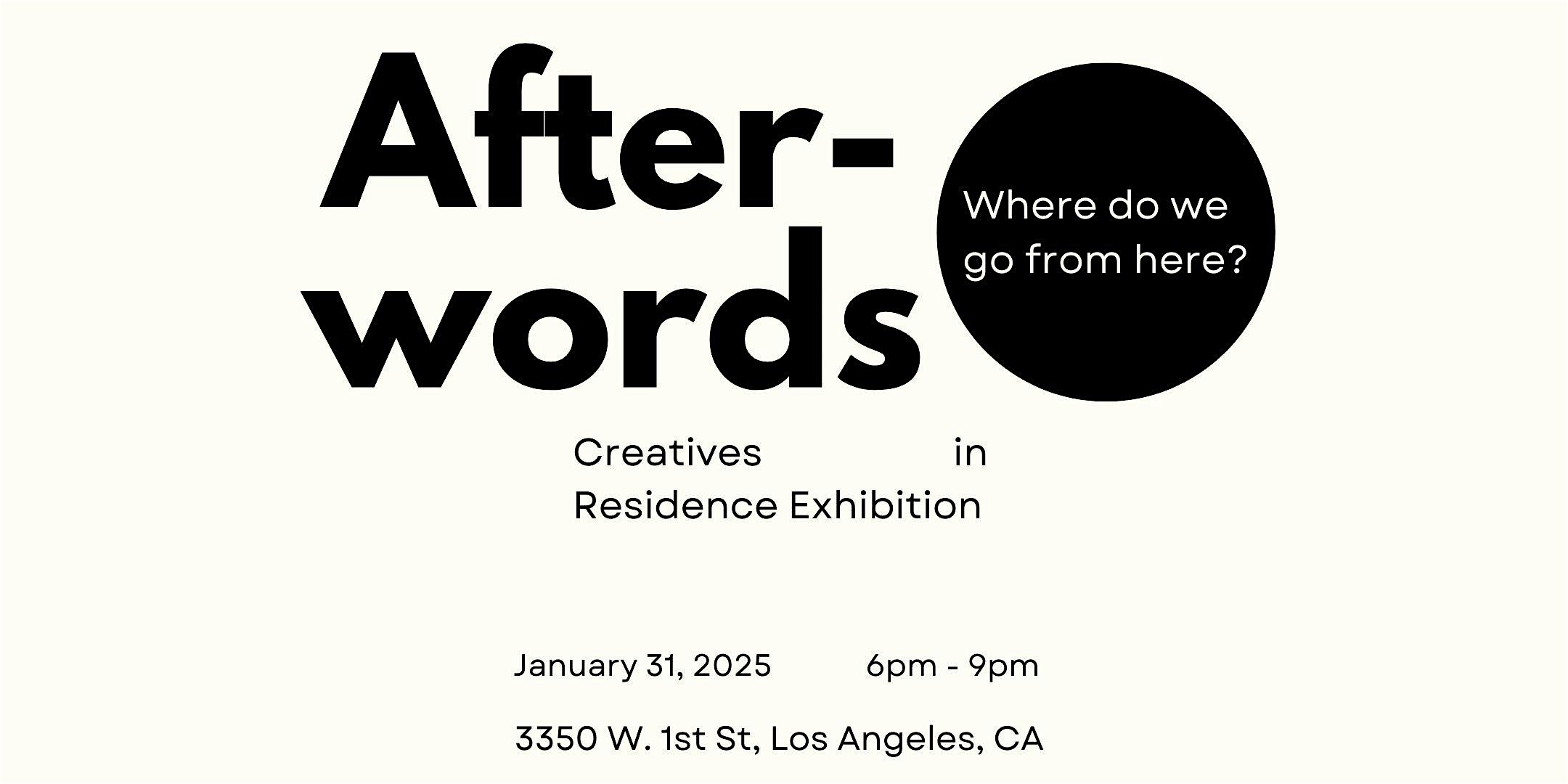 “After – Words” Art Exhibition – Los Angeles, CA