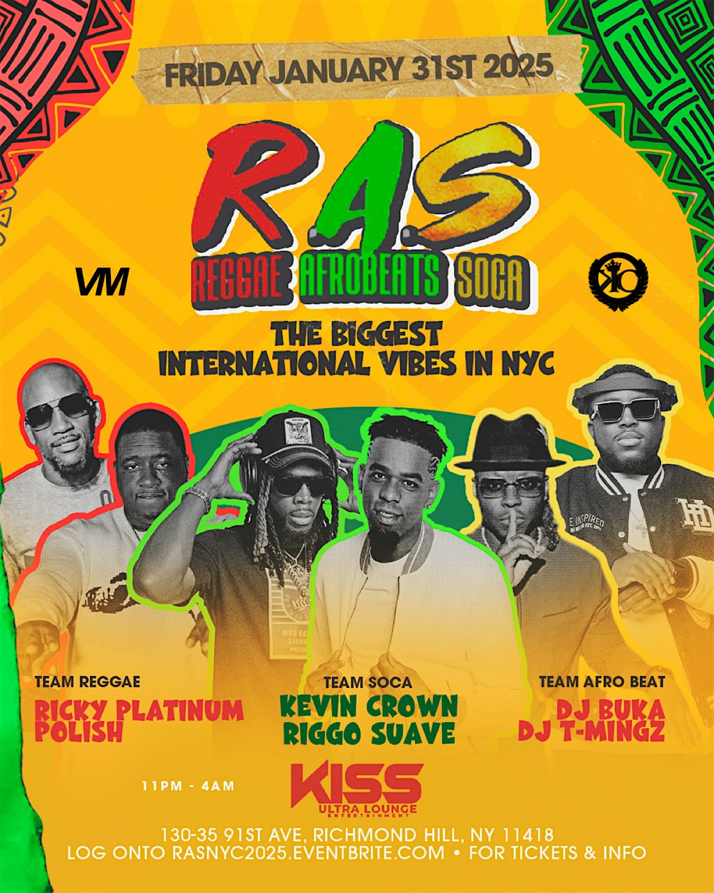 R.A.S REGGAE . AFROBEAT . SOCA. | THE BIGGEST INT’L VIBES INVADES NYC! – Queens, NY