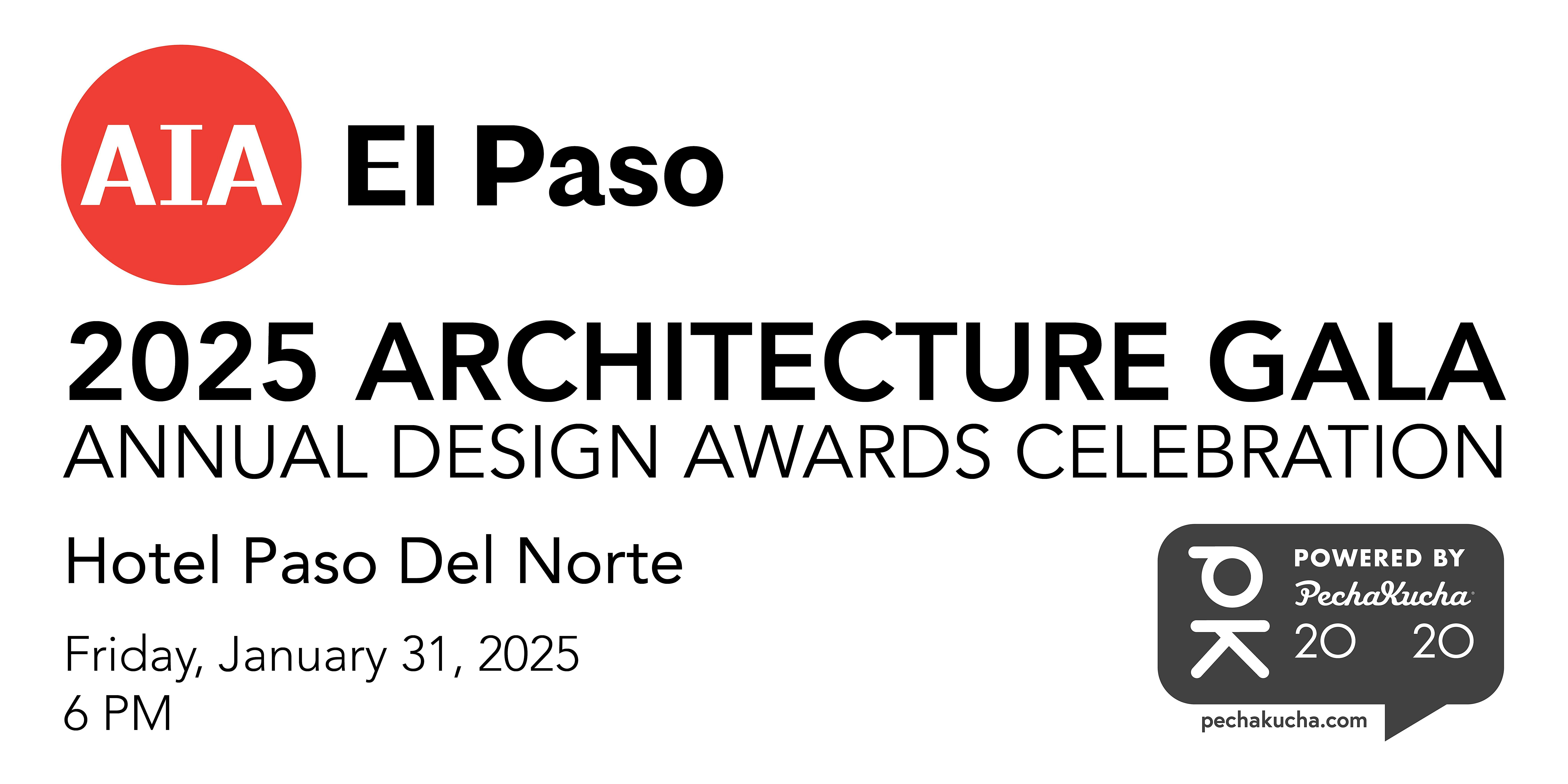 AIA El Paso 2025 Architecture Gala, Annual Design Awards Celebration – El Paso, TX