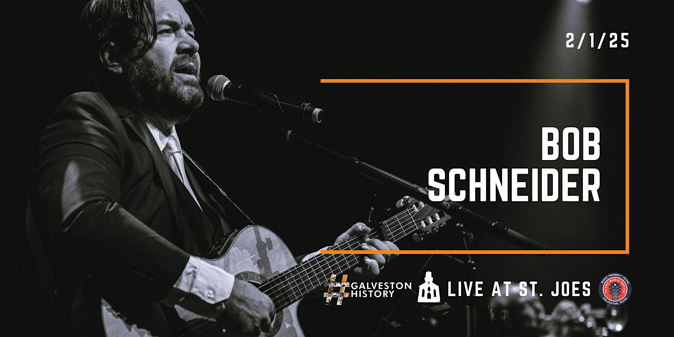 Bob Schneider at the 1859 St. Joseph’s Church – Galveston, TX