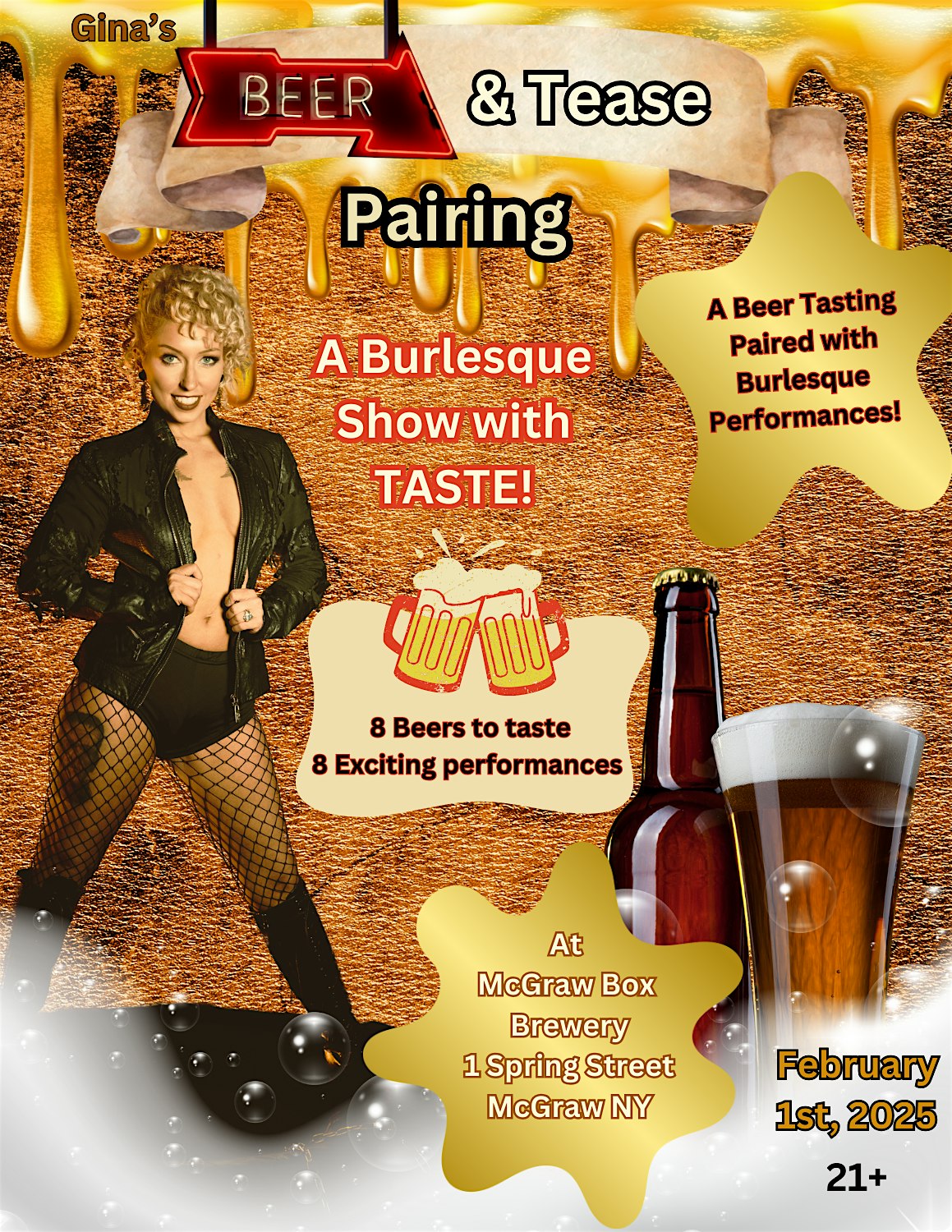 Gina’s Beer & Tease Pairing! – McGraw, NY