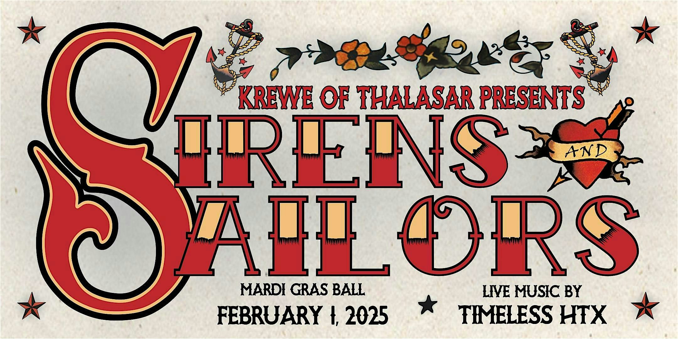 2025 Krewe of Thalasar Mardi Gras Ball- Sirens & Sailors – Galveston, TX