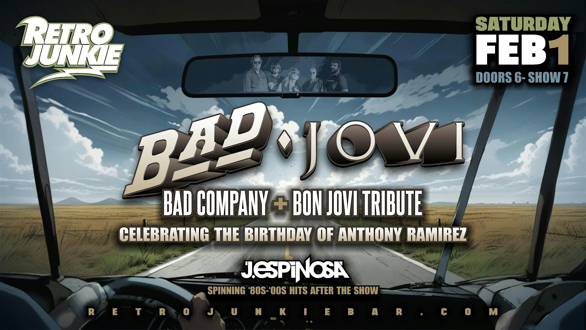 BAD JOVI (Bad Company & Bon Jovi Tributes) LIVE at Retro Junkie! – Walnut Creek, CA