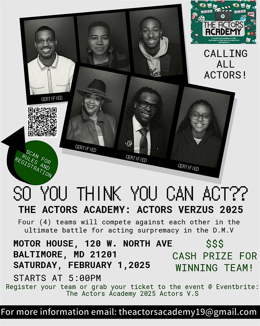 The Actors Academy 2025 Actors V.S – Baltimore, MD