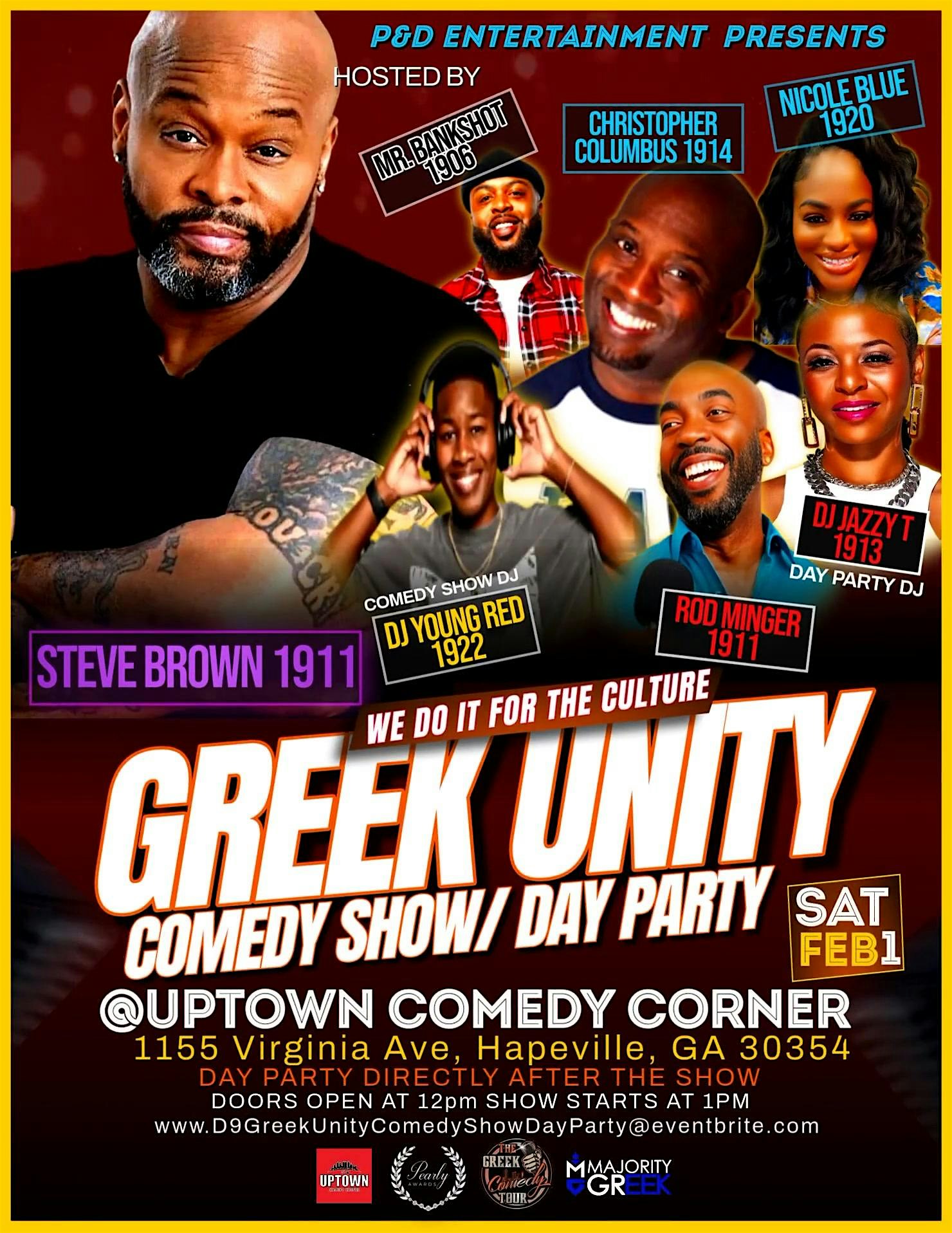 “We Do It For The Culture” Greek Unity Comedy Show and Day Party – Hapeville, GA