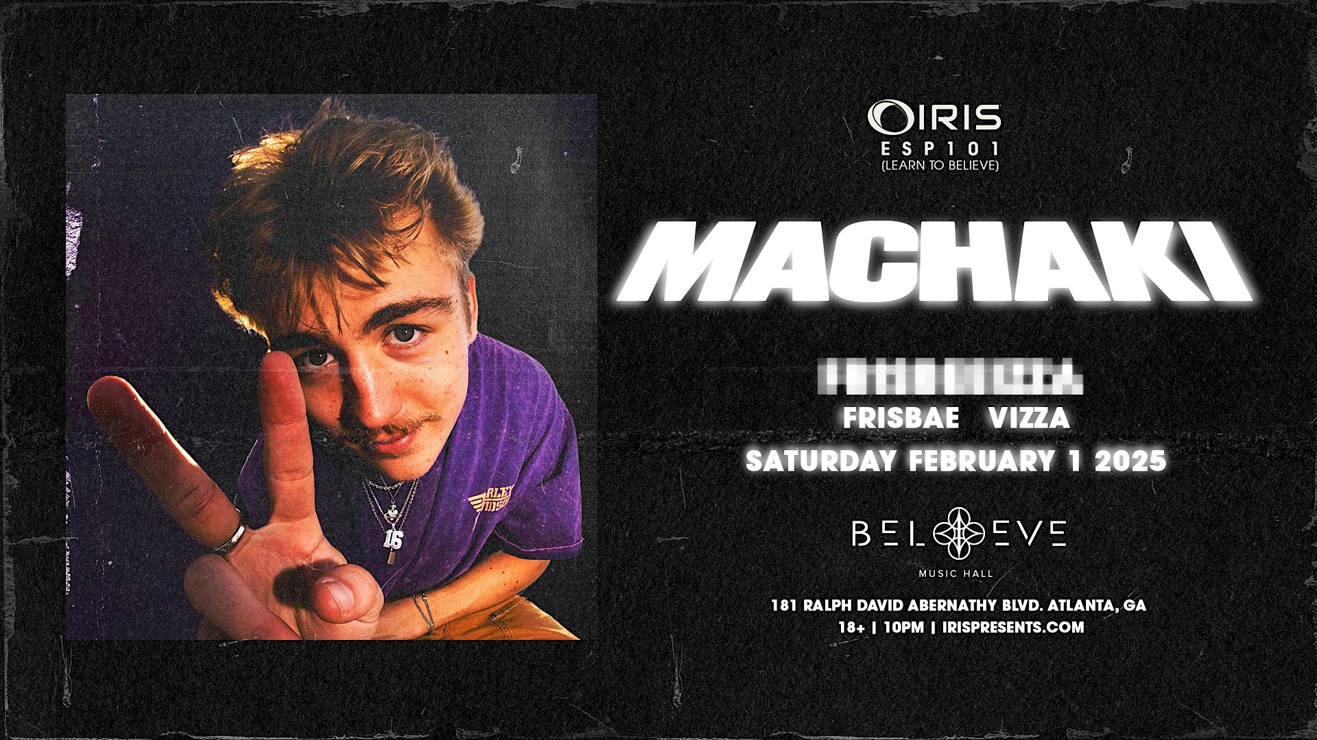 Iris Presents: MACHAKI @ Believe Music Hall| Sat, Feb 1st! – Atlanta, GA