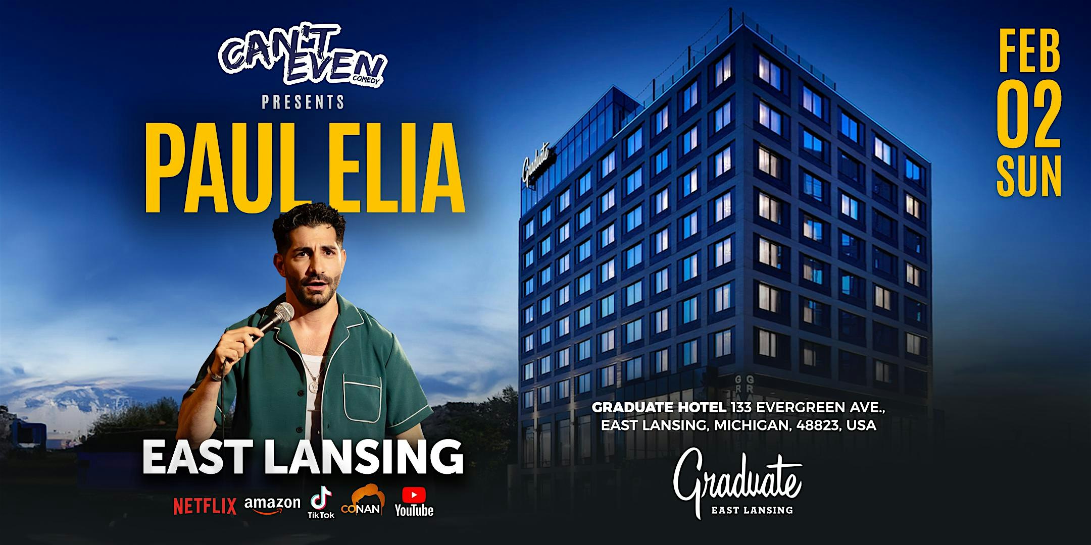 PAUL ELIA AT GRADUATE HOTEL IN EAST LANSING MICHIGAN (2/2/25) – East Lansing, MI