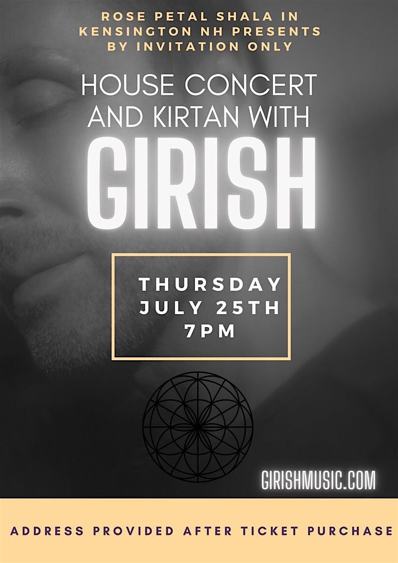 HOUSE CONCERT & KIRTAN with GIRISH @ Rose Petal Shala in Kensington, NH!! – Kensington, NH