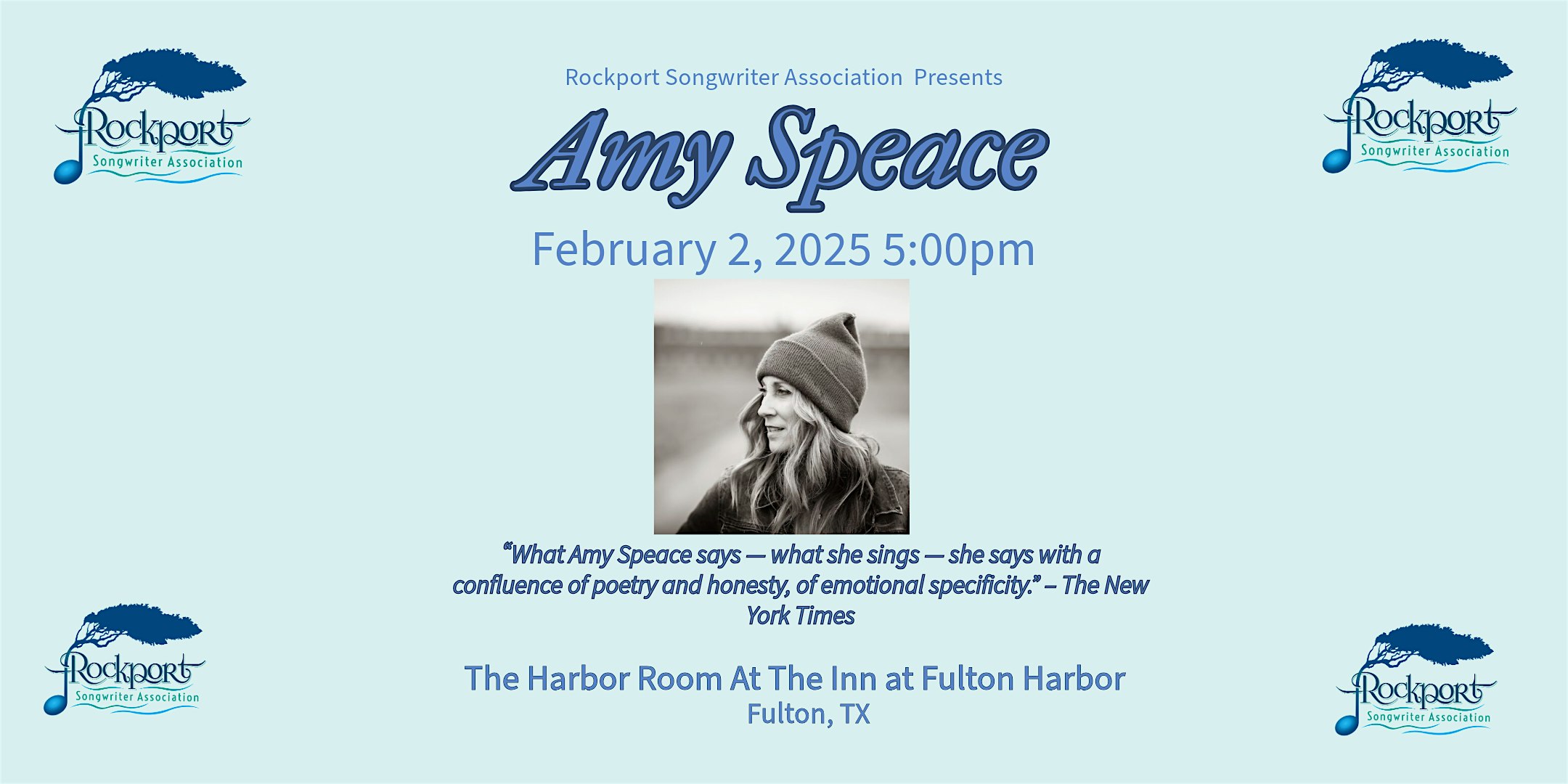 Amy Speace at the Harbor Listening Room – Fulton, TX