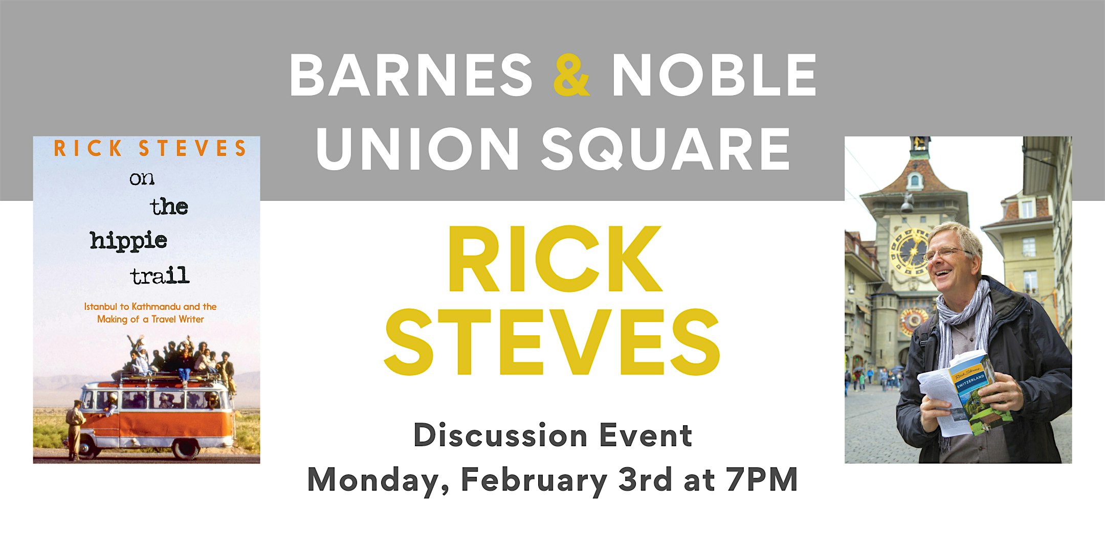 Rick Steves celebrates ON THE HIPPIE TRAIL at B&N Union Square! – New York, NY