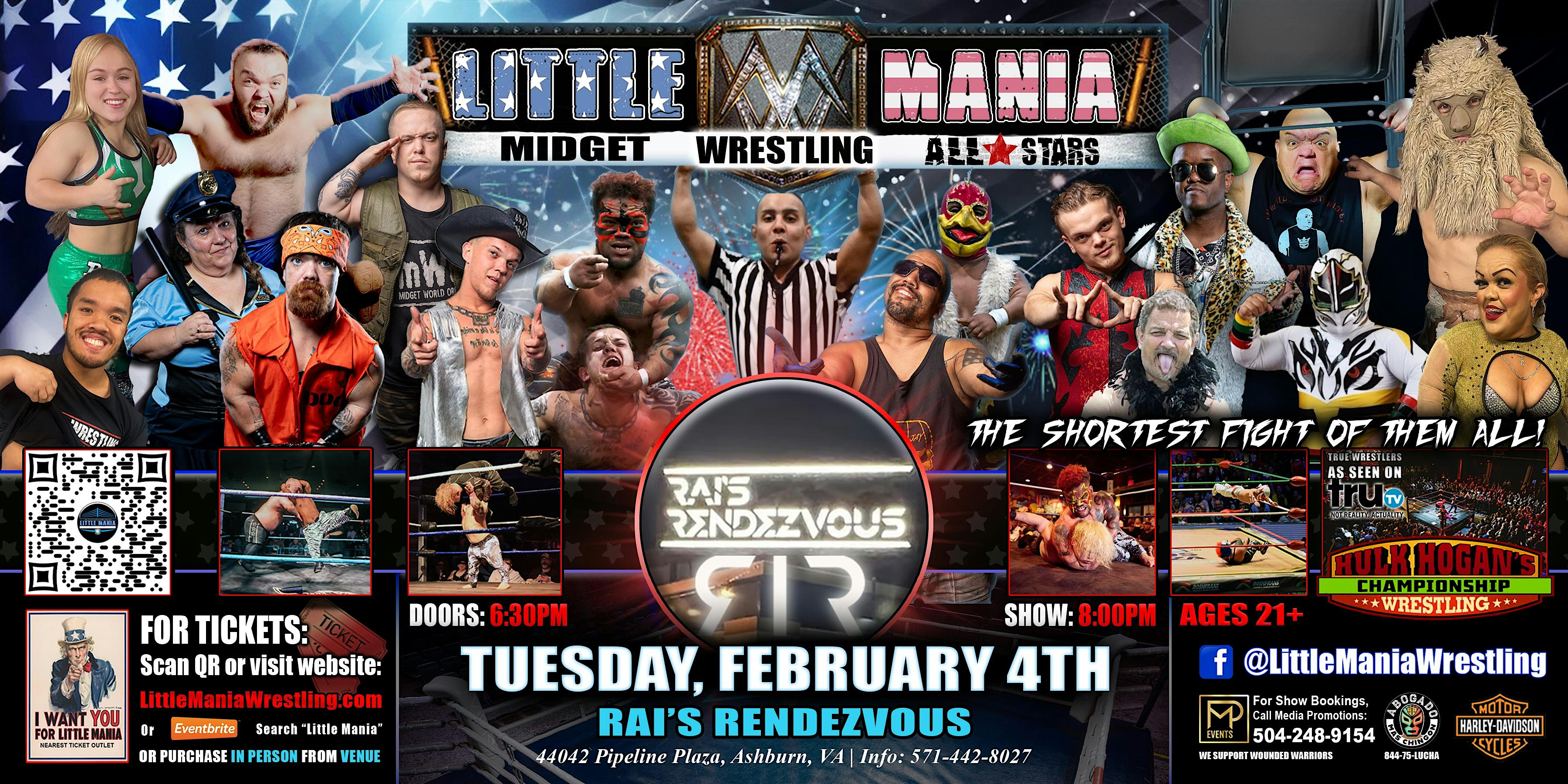 Ashburn, VA – Little Mania Midget Wrestling @ Rai’s Rendevous – Ashburn, VA