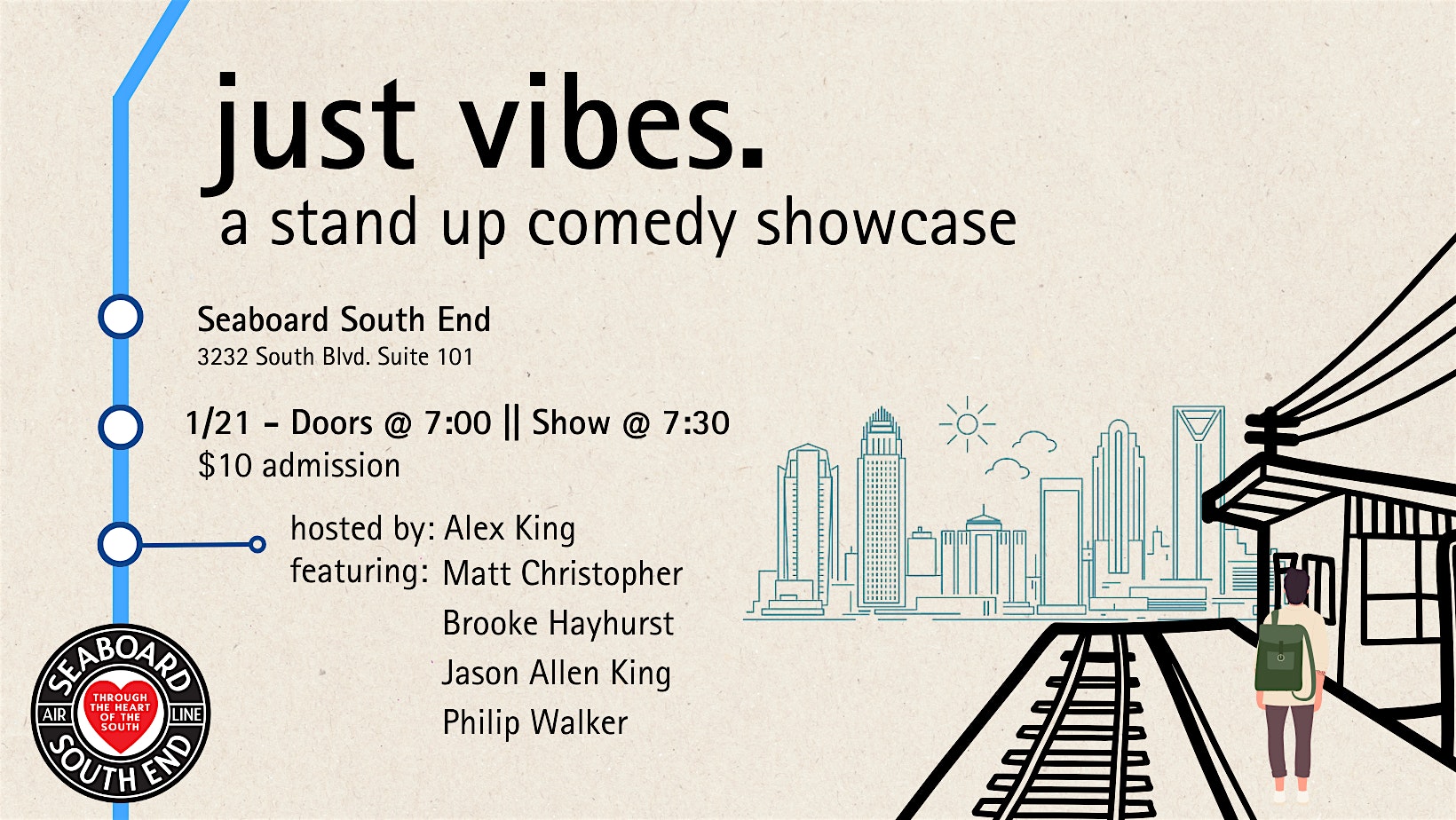 just vibes. – a stand up comedy showcase – Charlotte, NC