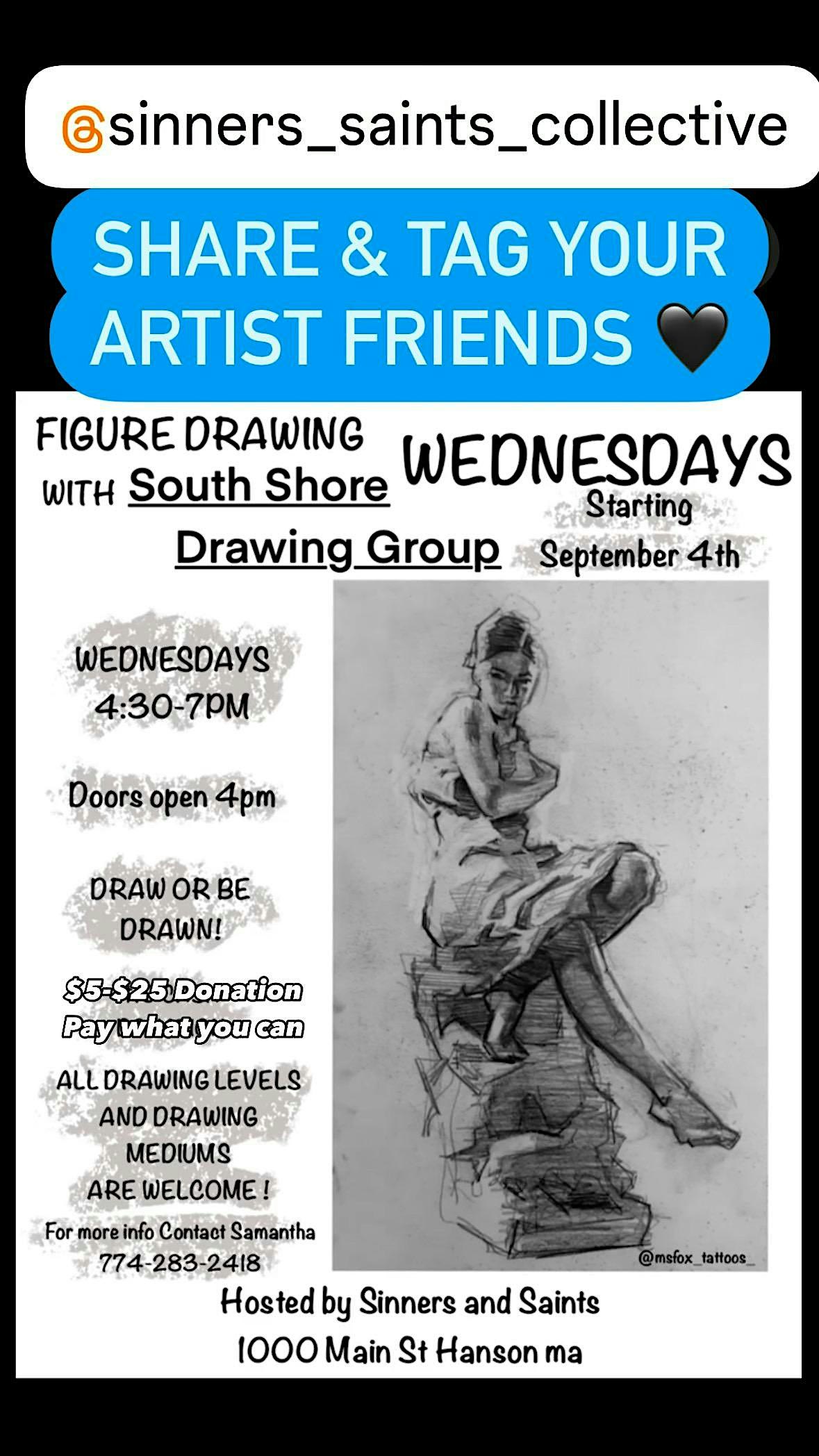 Live Figure drawing night – Hanson, MA