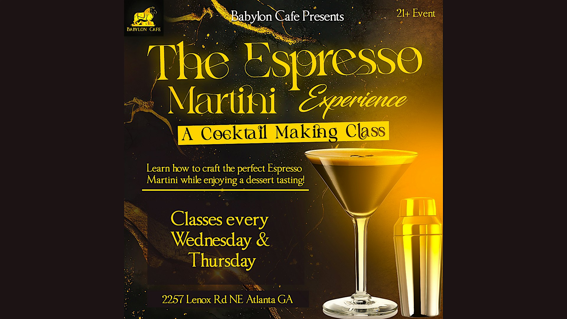 The Espresso Martini Experience: A Cocktail Making Class – Atlanta, GA