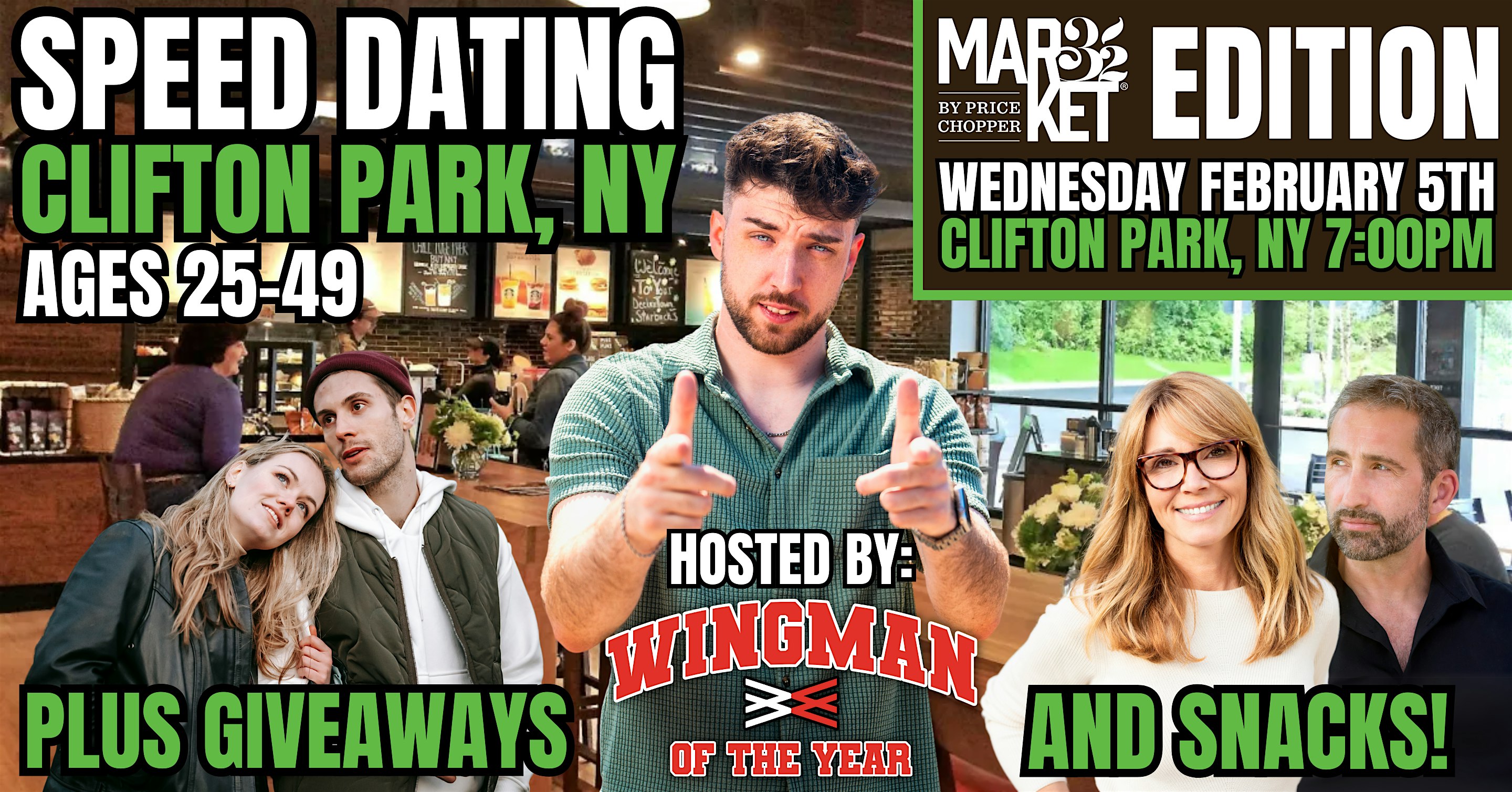 Speed Dating With Wingman Of The Year (Market 32 Edition): Clifton Park, NY – Clifton Park, NY