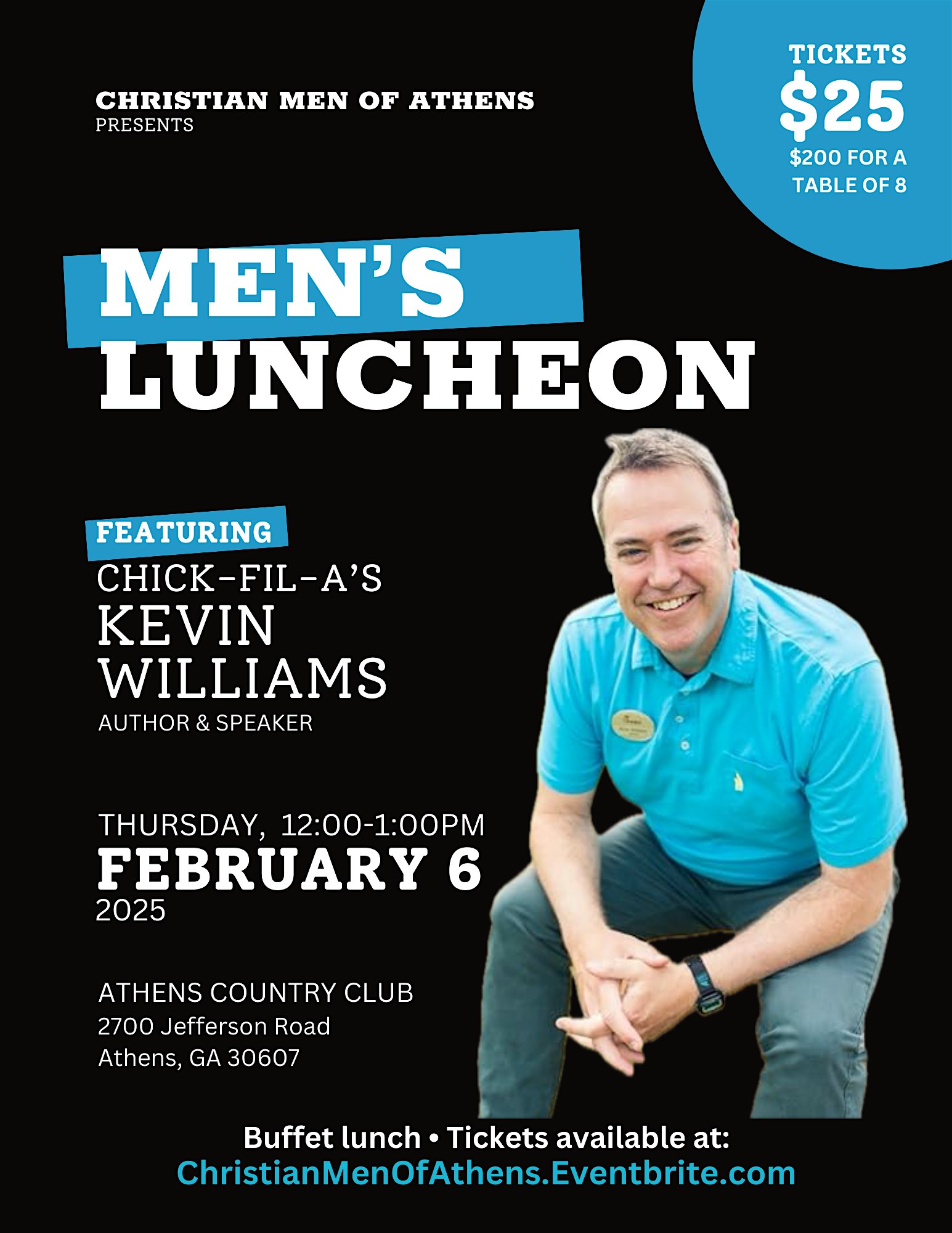 Mens Luncheon with Chick-fil-A’s Kevin Williams – Athens, GA