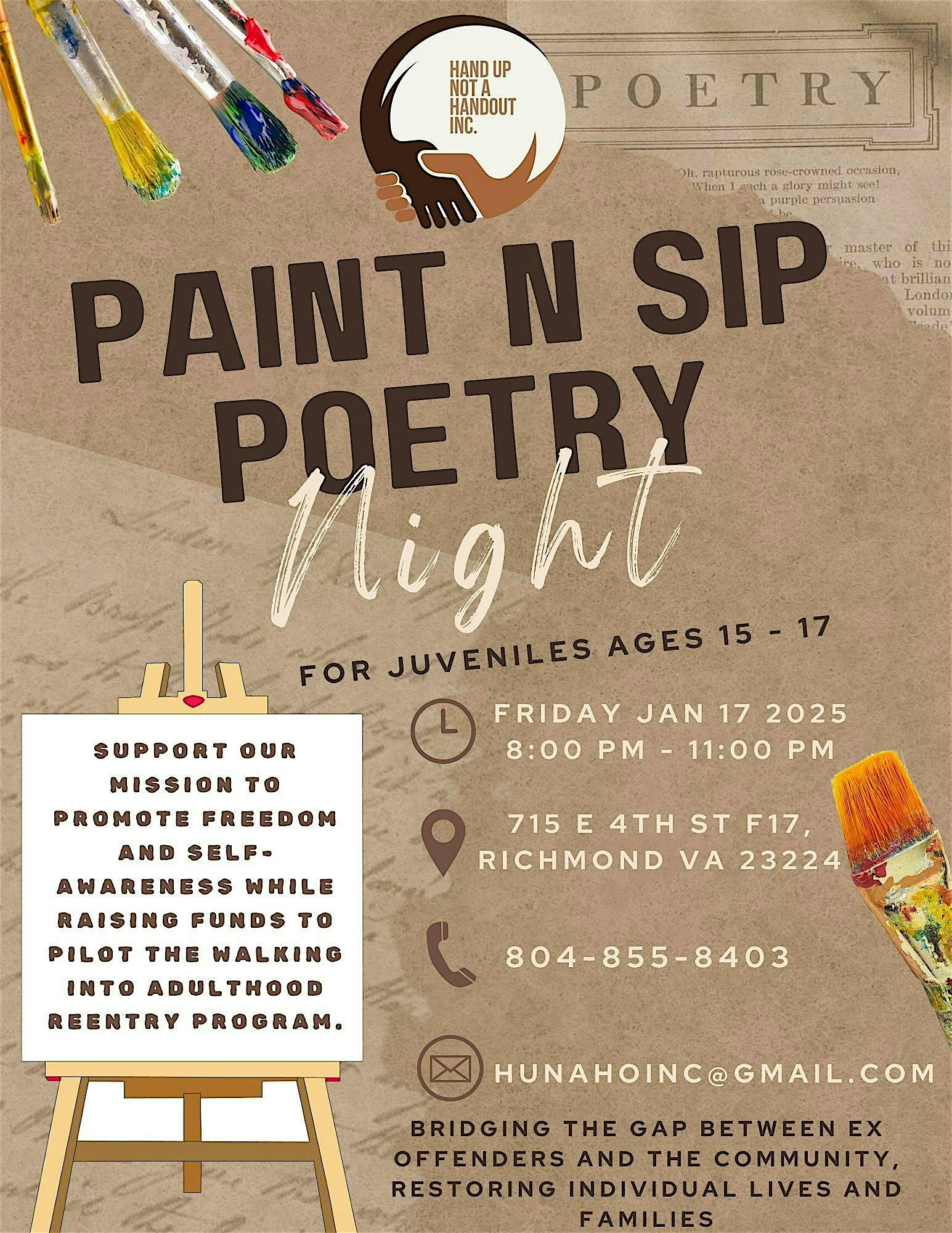 Paint N Sip Poetry Night – Richmond, VA