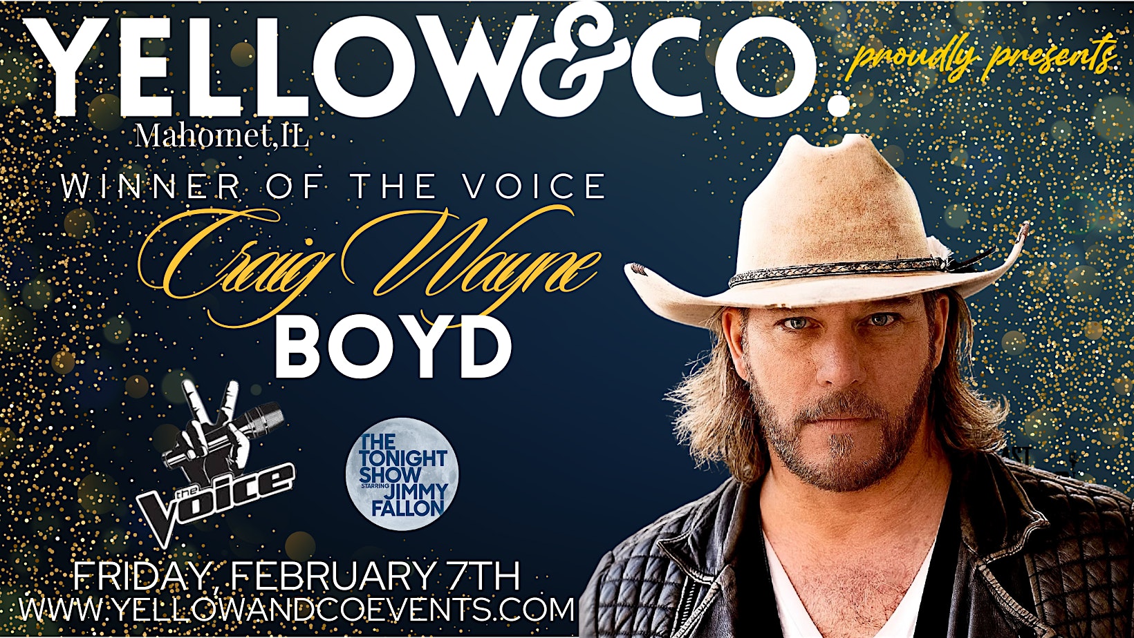 Yellow & Co. presents Singer/Songwriter Craig Wayne Boyd – Mahomet, IL