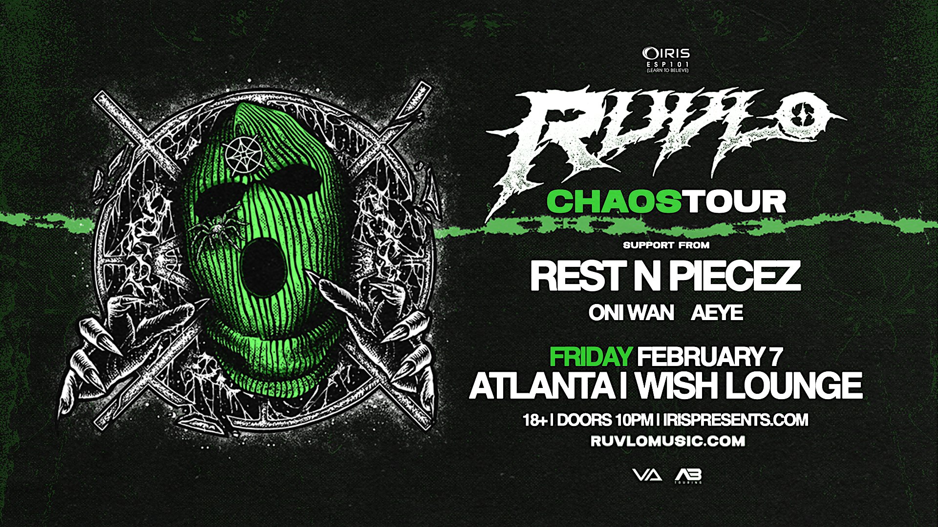 Iris Presents: Ruvlo @ Wish Lounge | Fri, Feb 7th! – Atlanta, GA