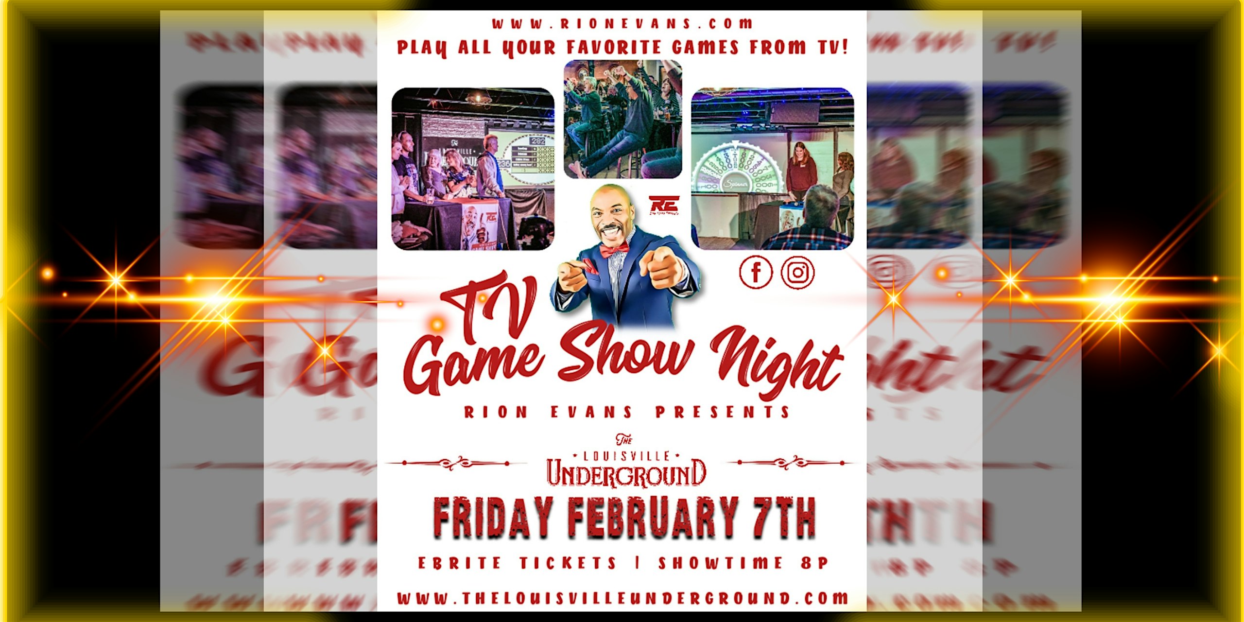 TV GAME SHOW NIGHT w/ RION EVANS – Louisville, CO