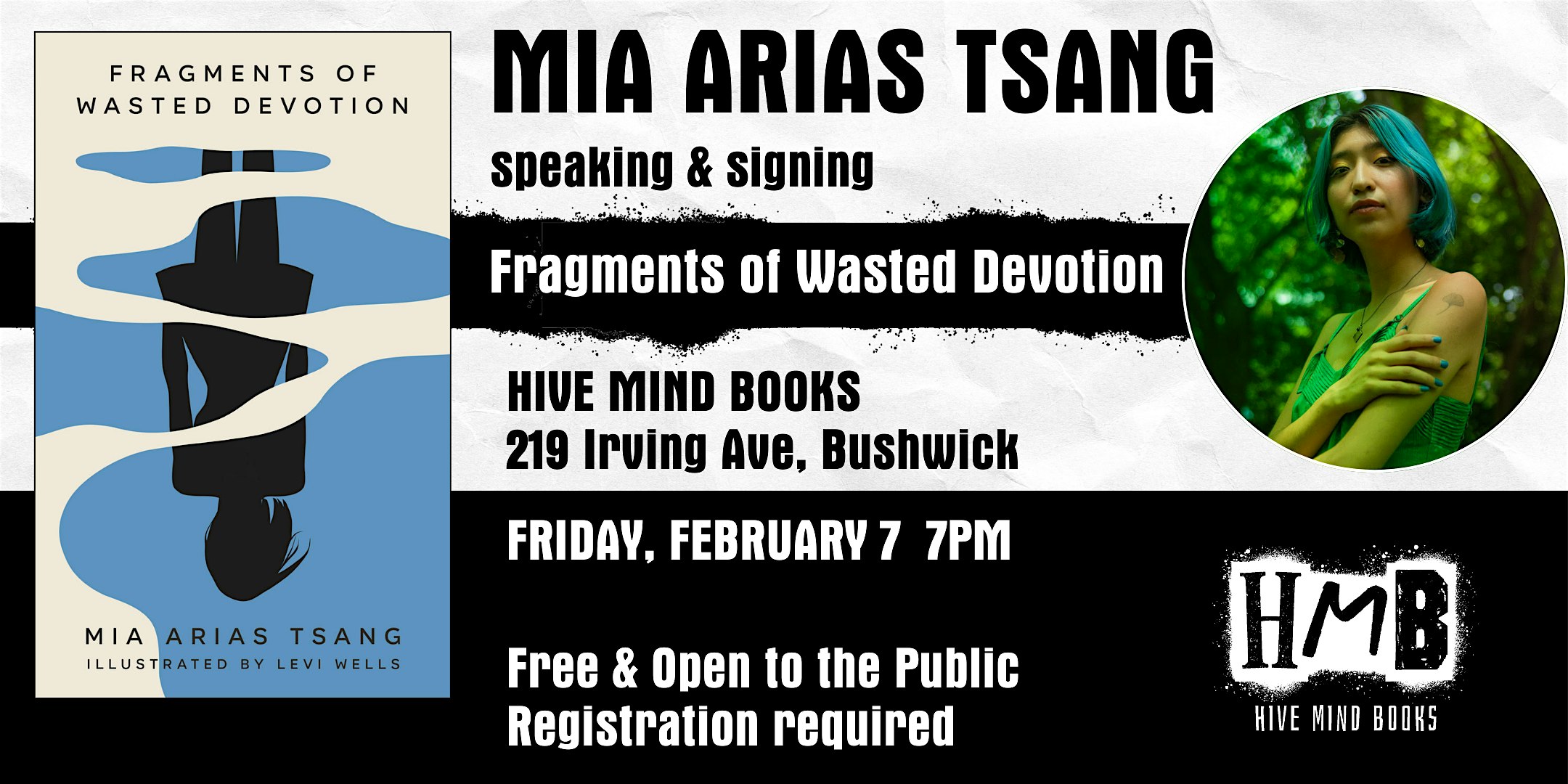 Book Launch: Mia Arias Tsang – Fragments of Wasted Devotion – Brooklyn, NY