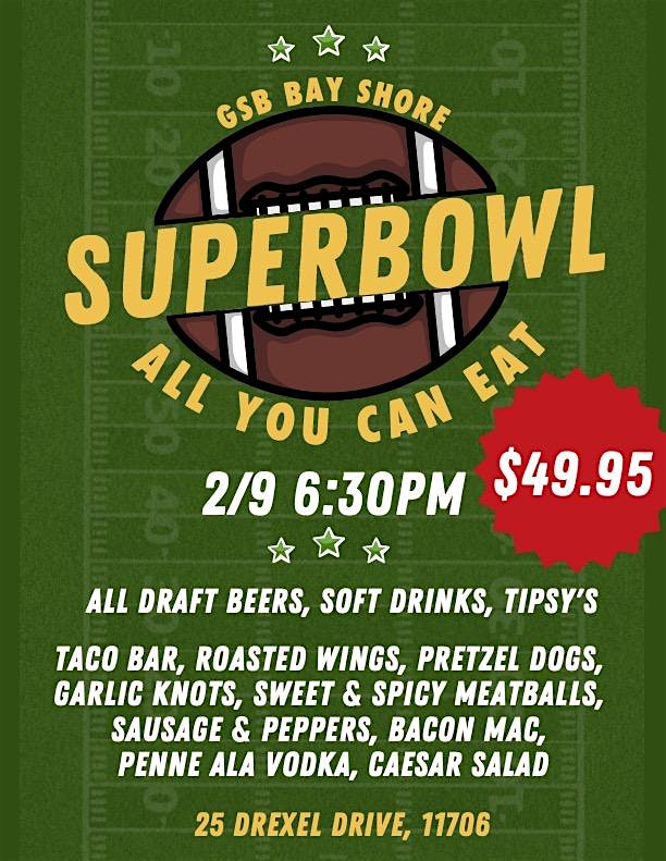 Super Bowl Party at Great South Bay Brewery Bay Shore – Bay Shore, NY