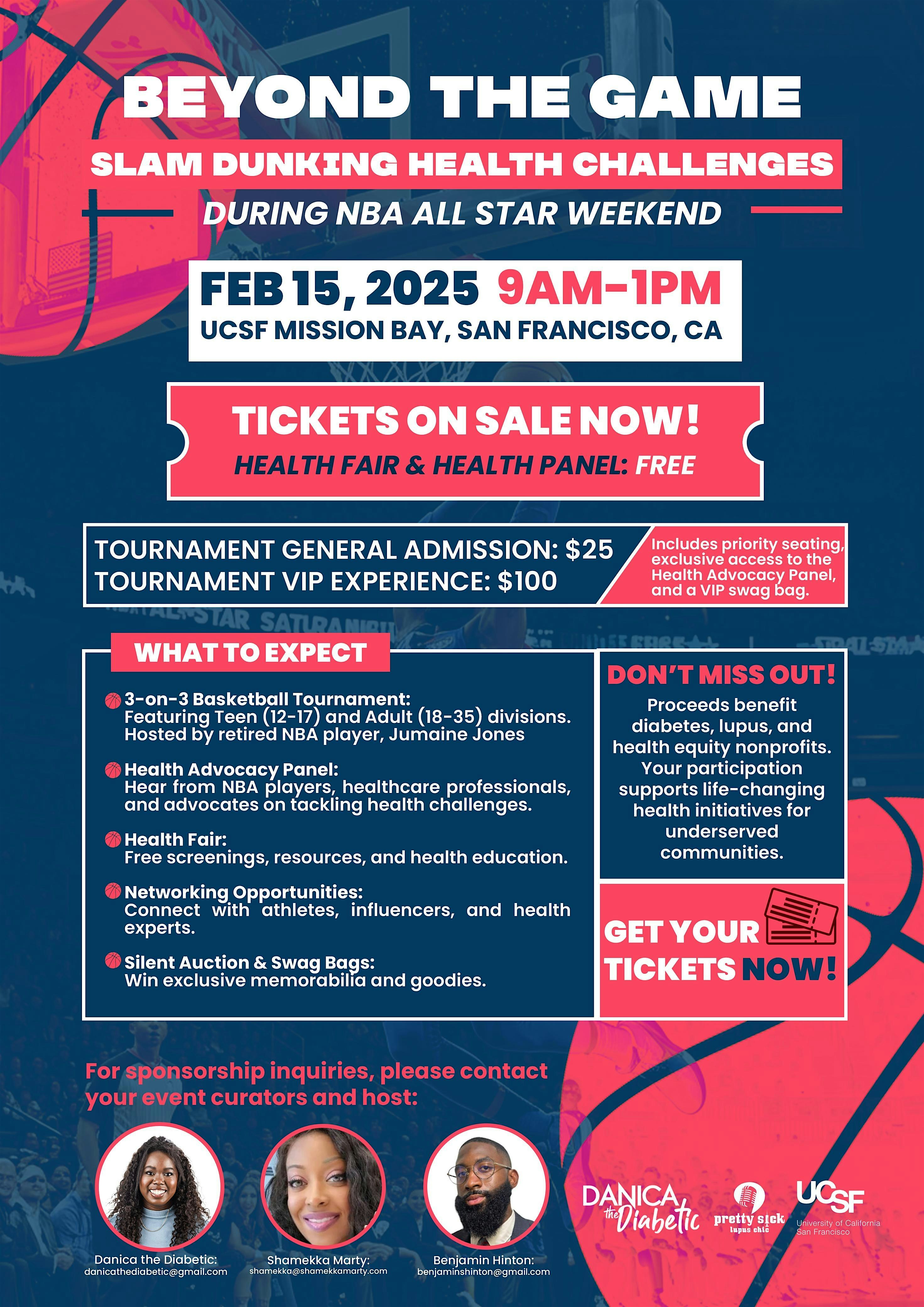 Beyond the Game: Slam Dunking Health Challenges During NBA All Star Weekend – San Francisco, CA