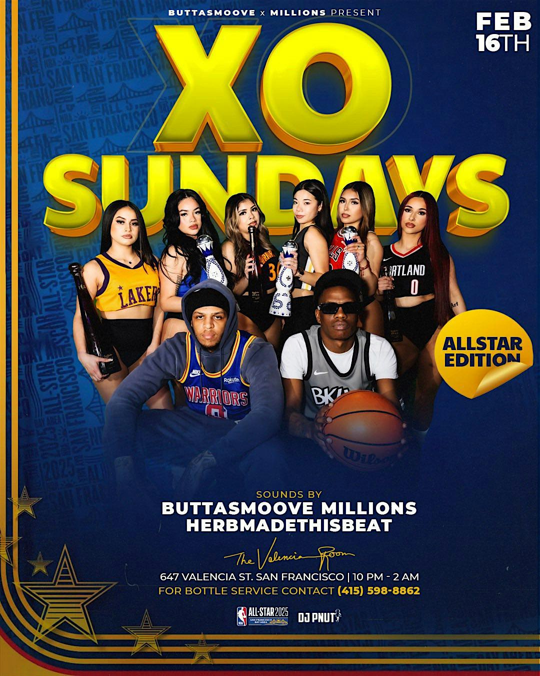 XO SUNDAYS ALL STAR EDITION – 02.16 – SAN FRANCISCO, CA