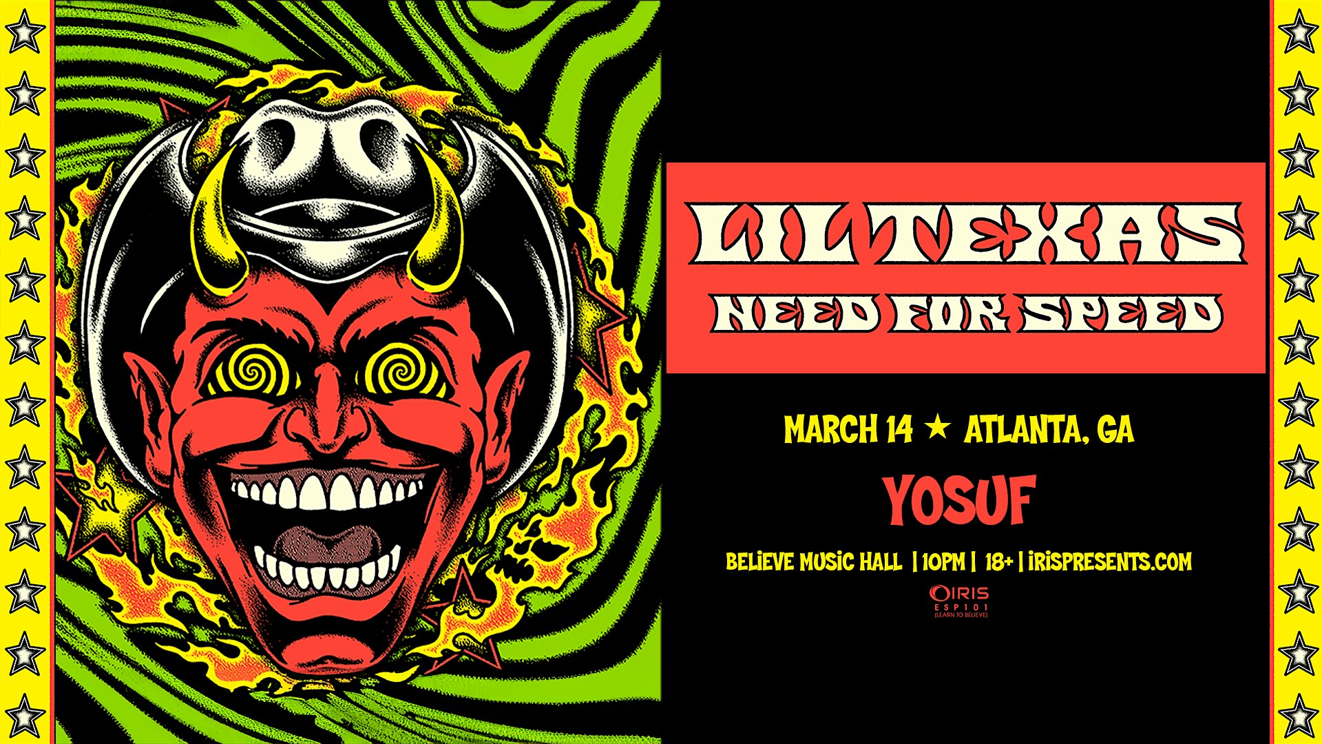 Iris Presents: Lil Texas @ Believe Music Hall | Fri, Mar 14th! – Atlanta, GA