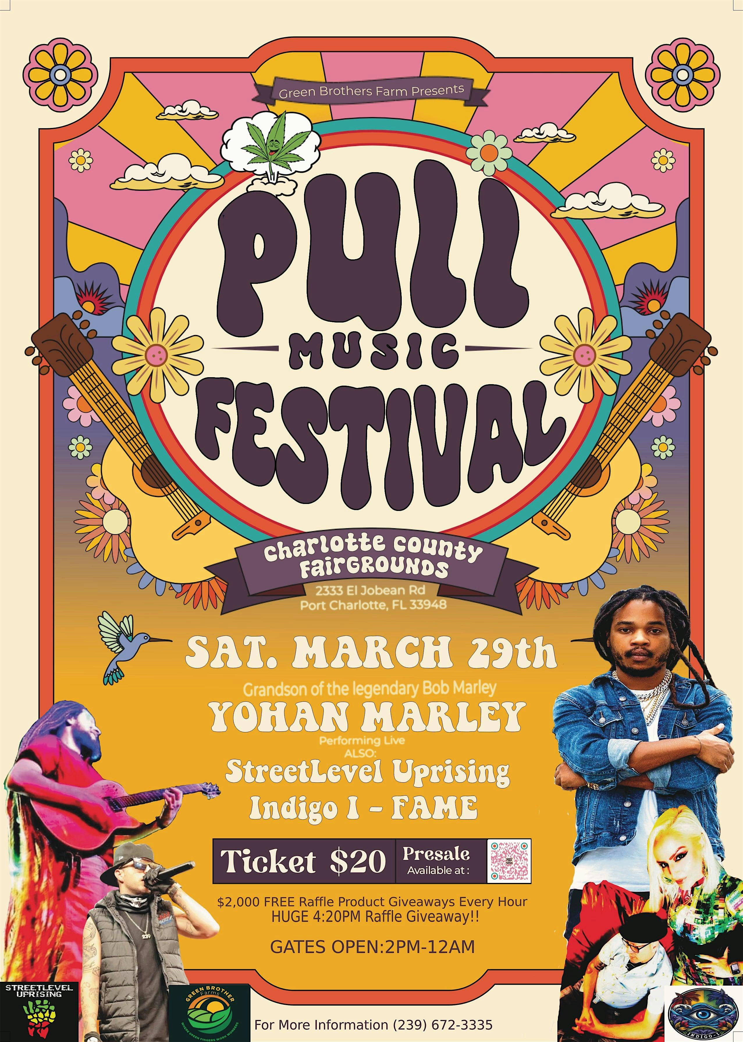 Yohan Marley Live P.U.L.L. REGGAE MUSIC FEST $2K IN Giveaways, bIG ONE @420 – Port Charlotte, FL