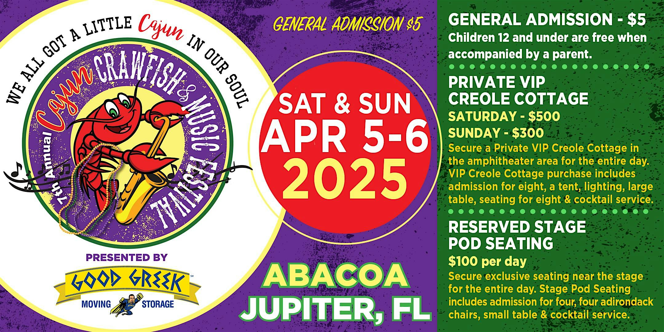 Cajun Crawfish & Music Festival – Jupiter, FL