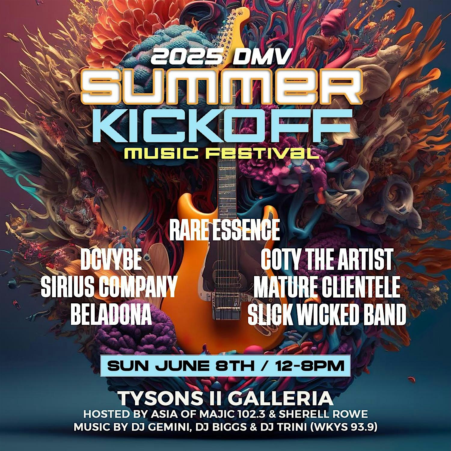 2025 DMV Summer Kickoff Fest w/Rare Essence DCVybe Sirius Co BelaDona Coty – Tysons, VA